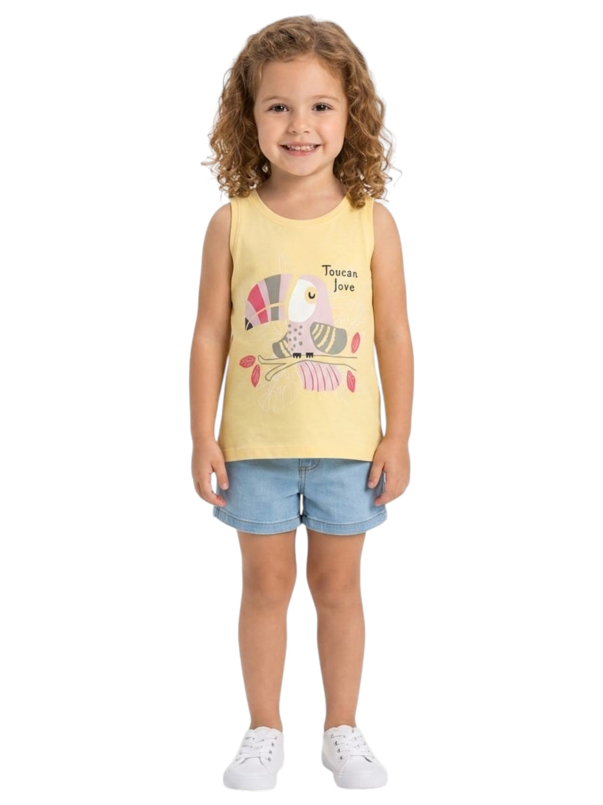 Image for Kids Girl's Printed Top,Yellow