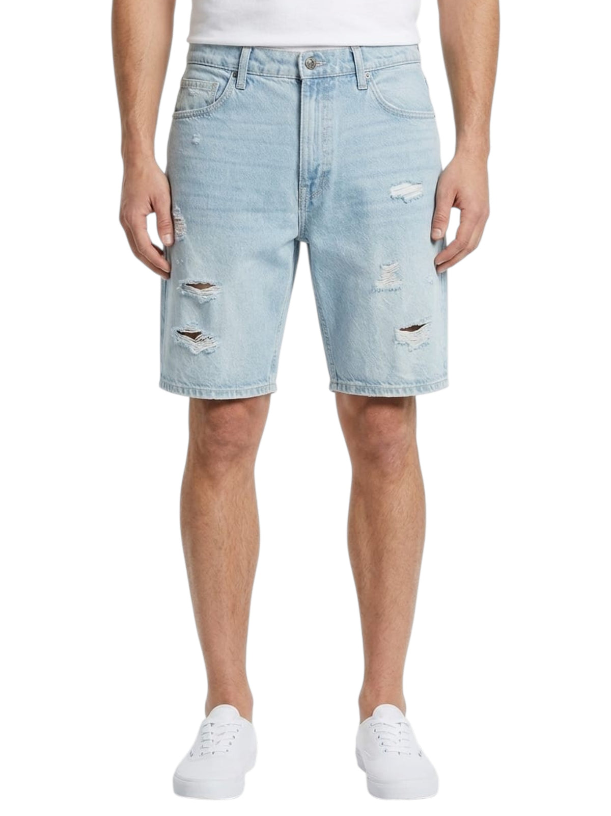 Image for Men's Cropped Jeans Short,Blue