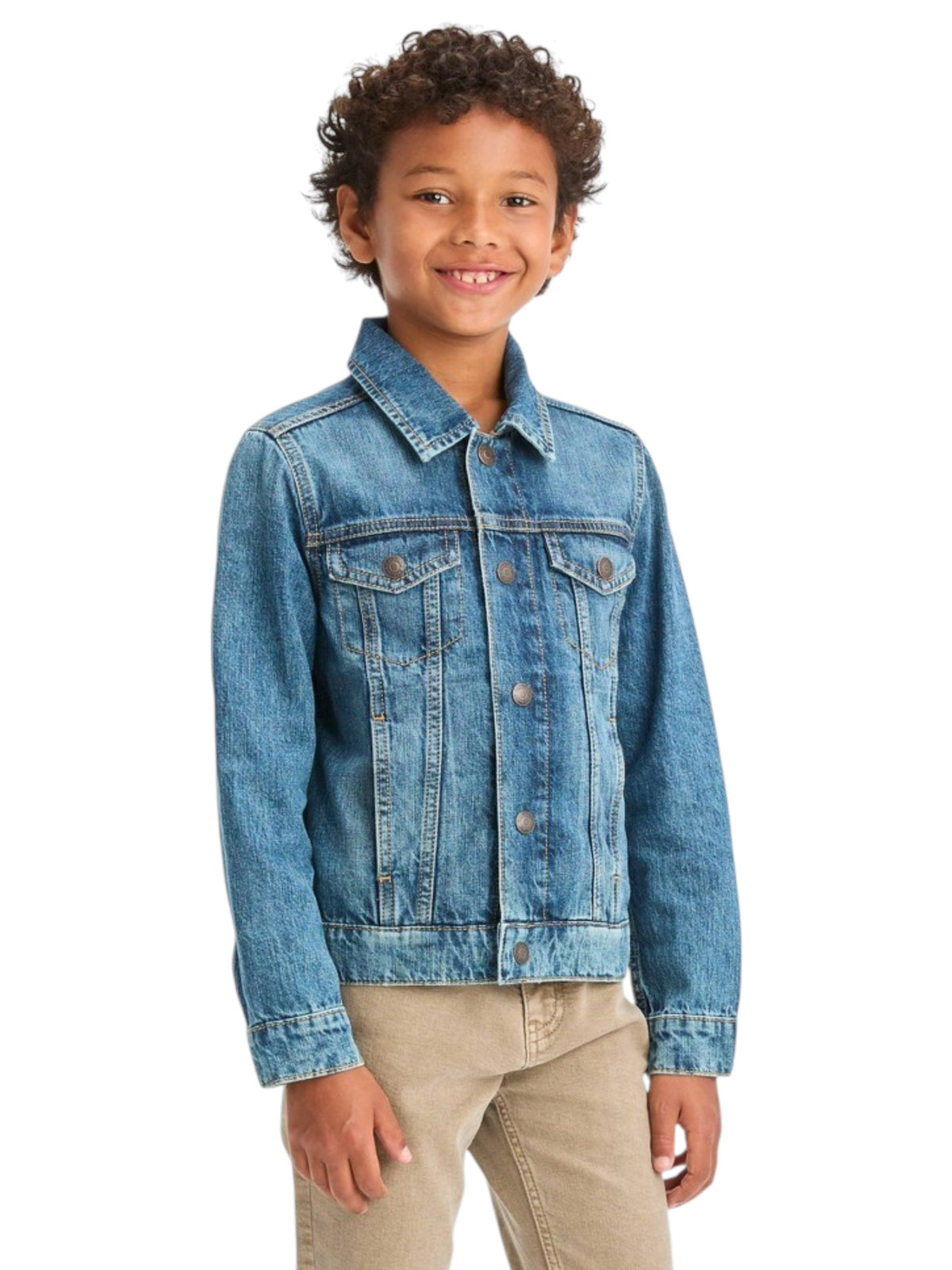 Image for Kids Boy's Plain Solid Denim Jacket,Blue