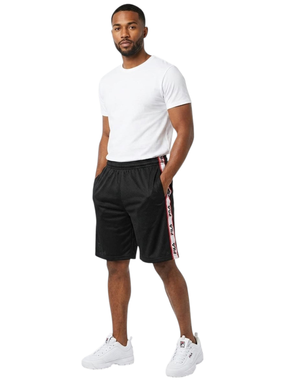 Image for Men's Colorblocked Textured Short,Black