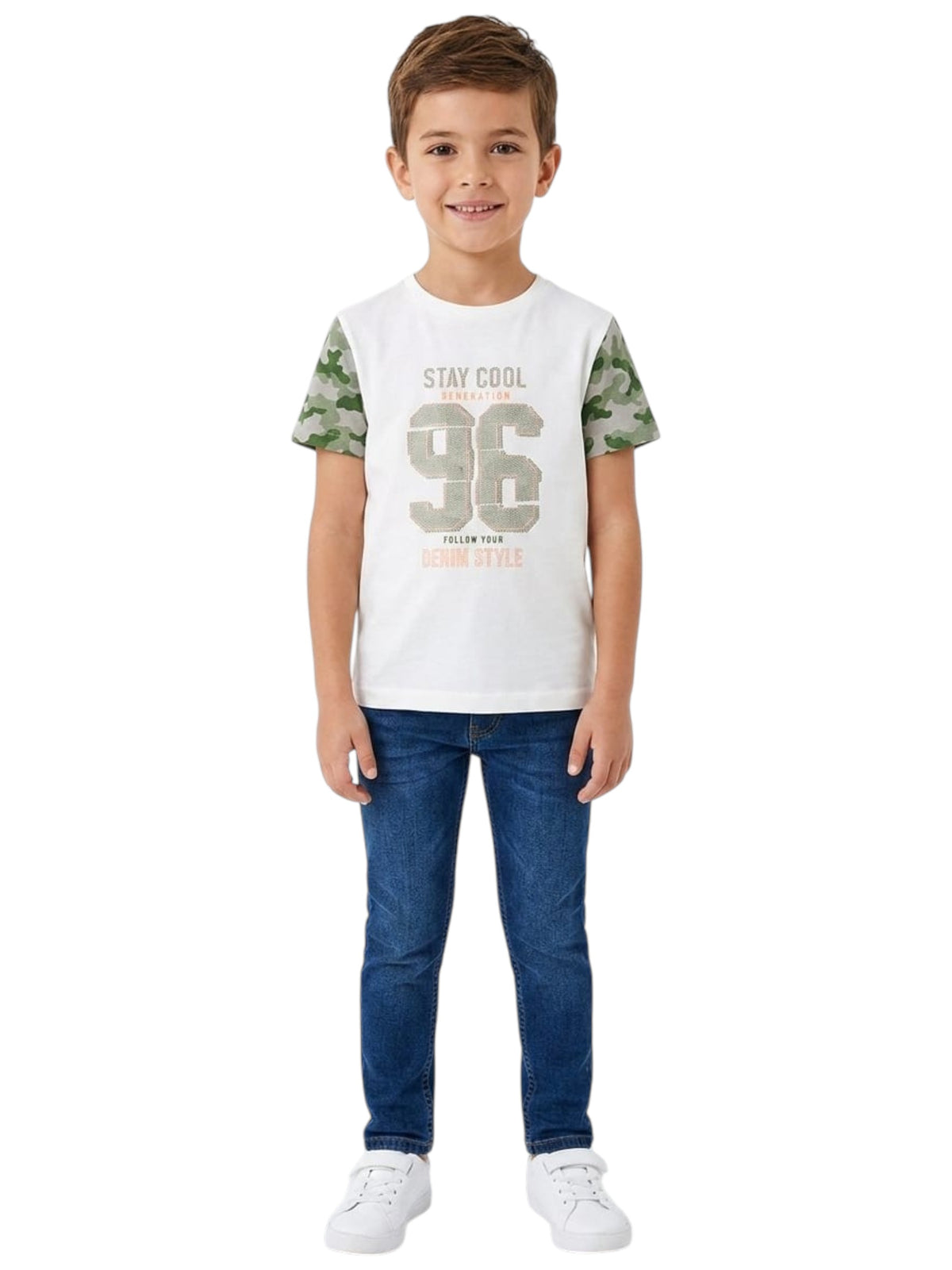 Image for Kids Boy's Printed Top,White