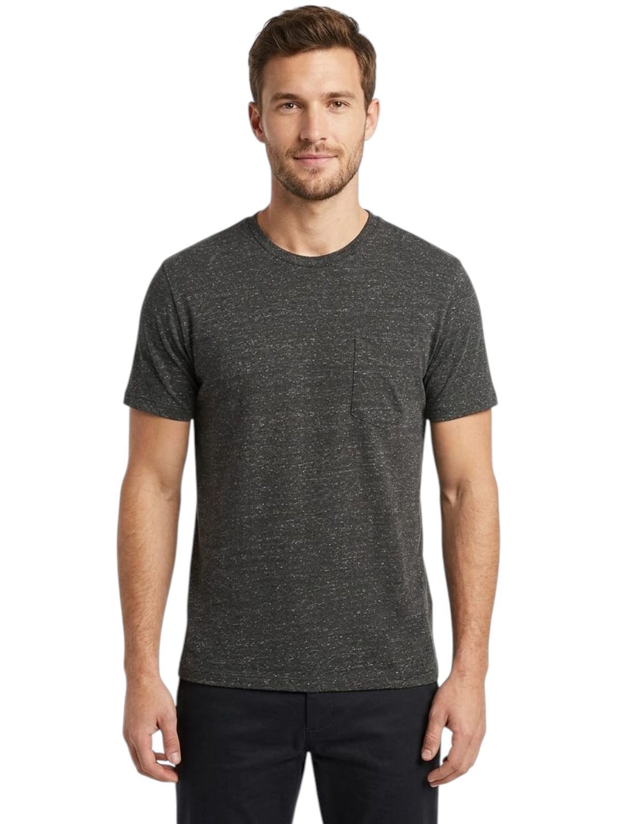 Image for Men's Heather Knitted Top,Black