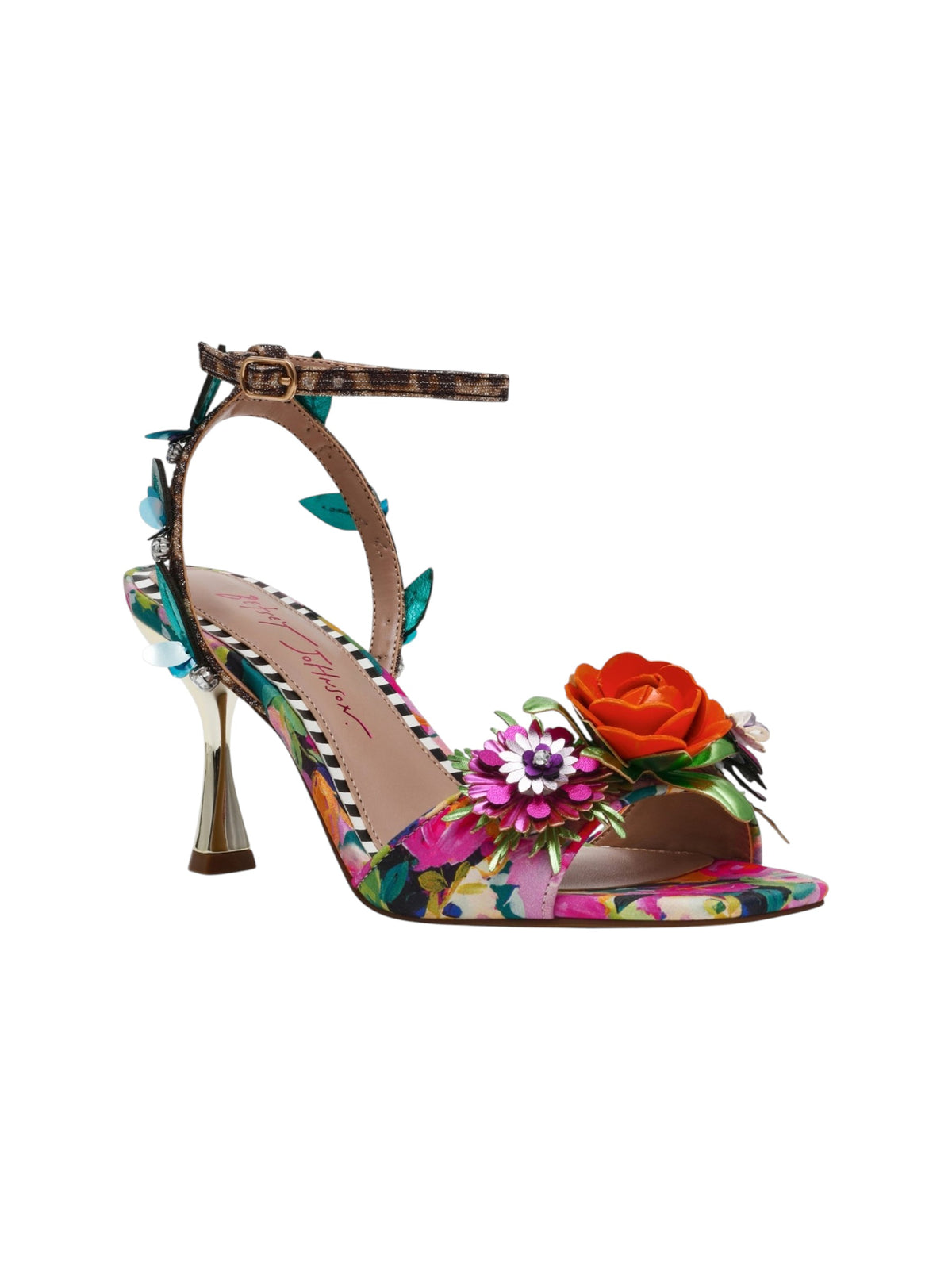Image for Women's Floral Designed Heeled Shoes,Multi