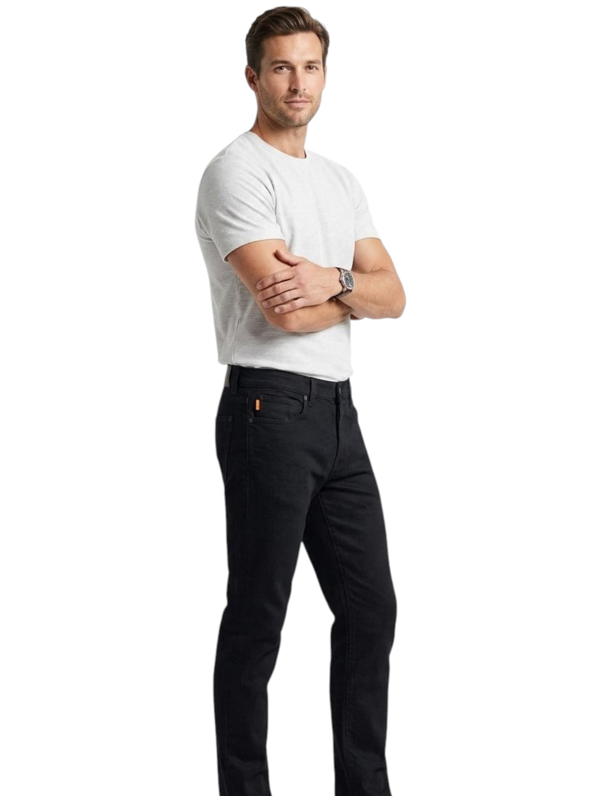 Image for Men's Plain Solid Jeans,Black