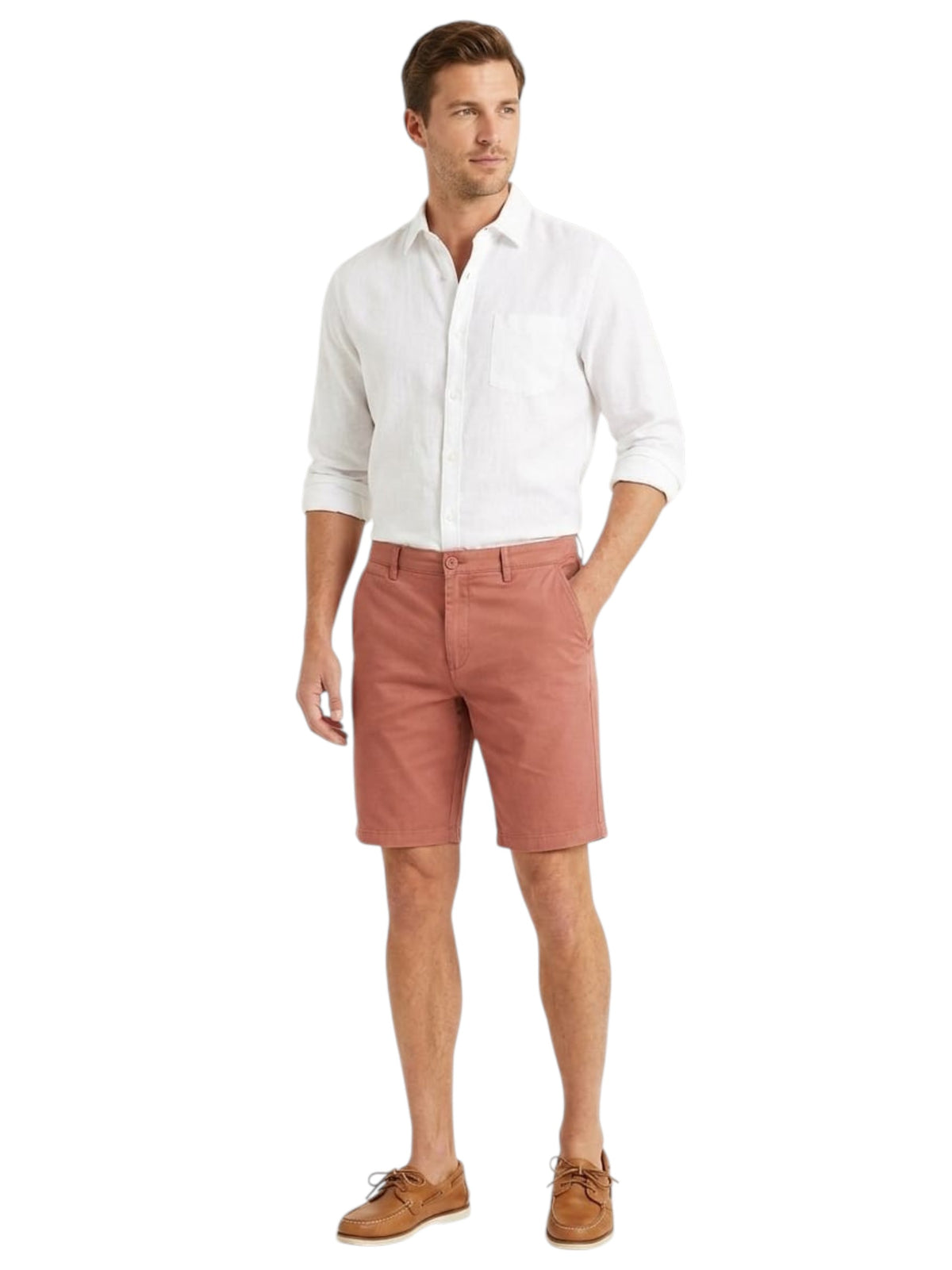 Image for Men's Plain Solid Short,Brick