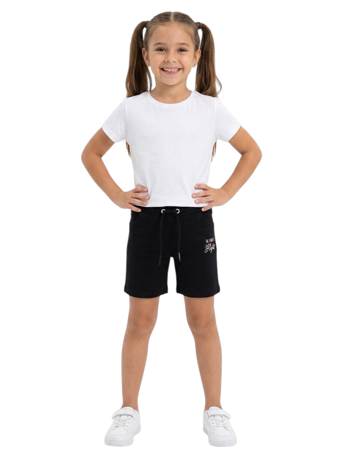 Image for Kids Girl'd Printed Short,Black