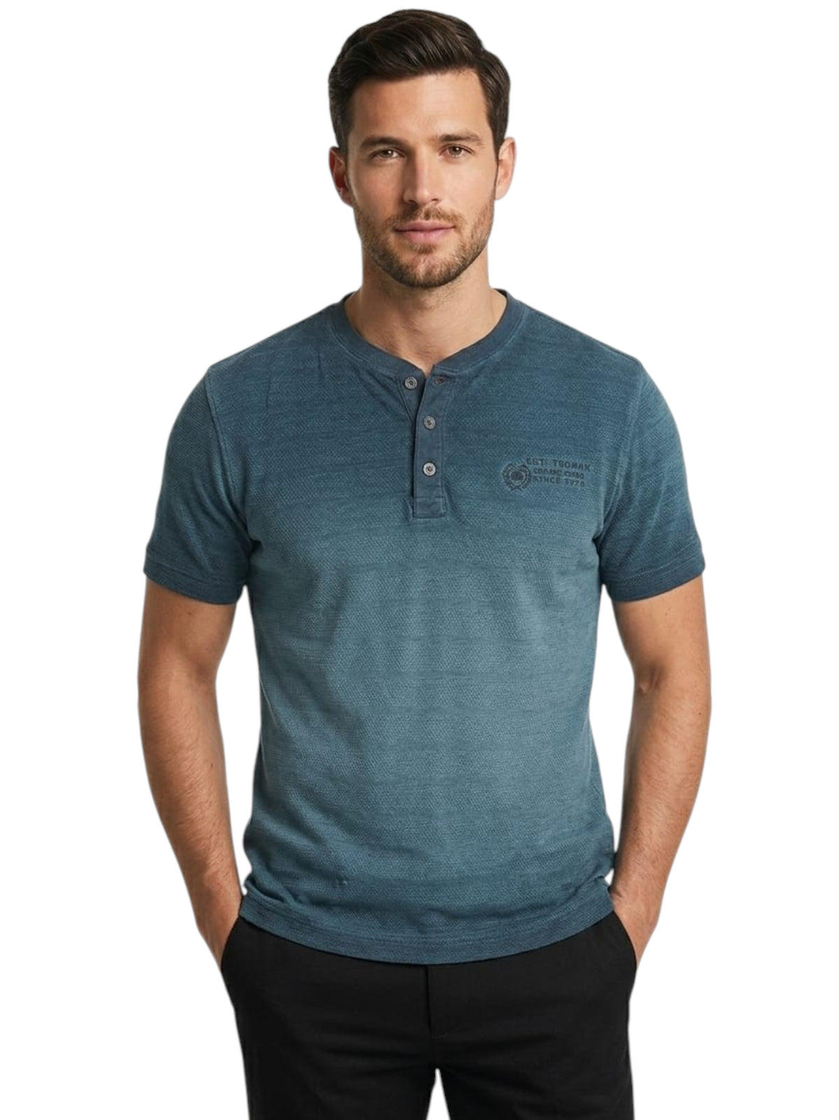 Image for Men's Textured Top,Navy