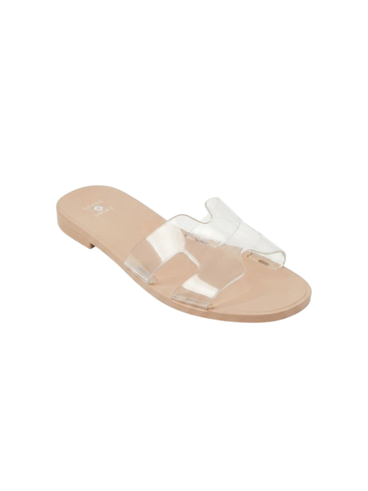 Image for Women's Plain Transparent Slippers,Transparent/Beige