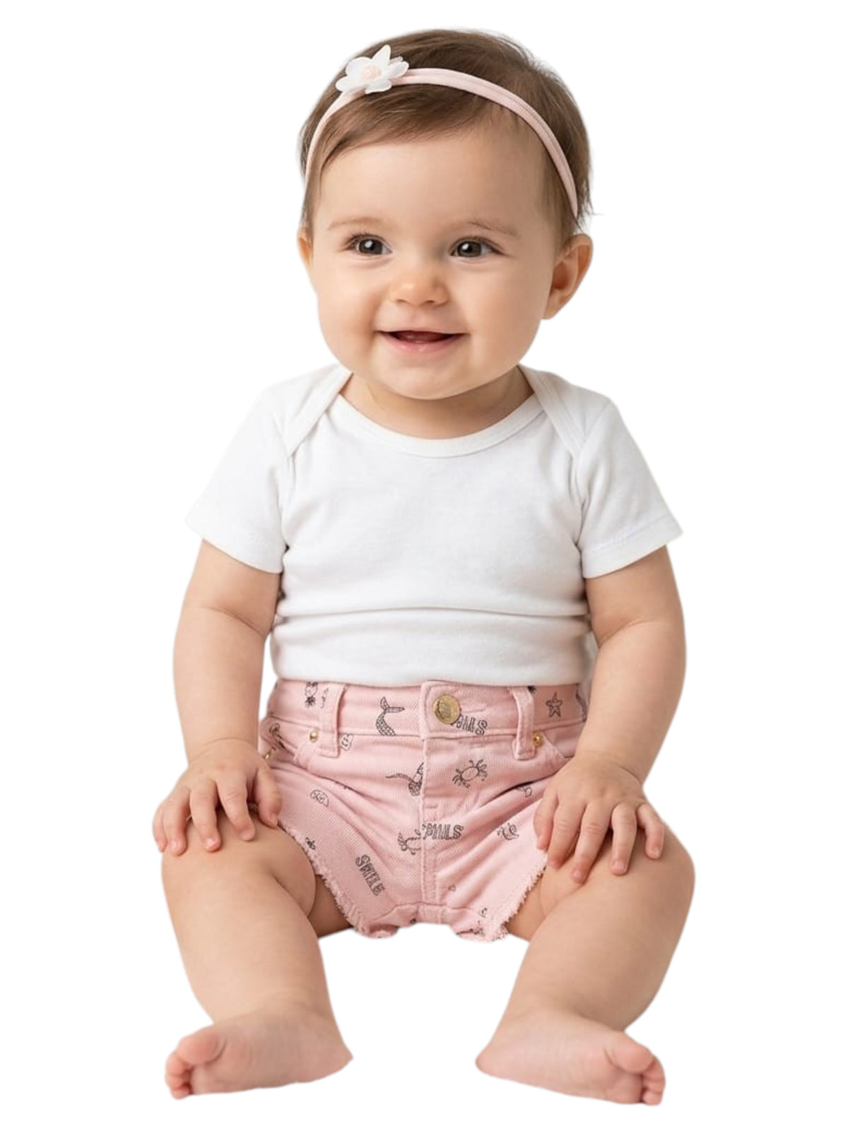 Image for Kids Girl's Printed Short,Light Pink