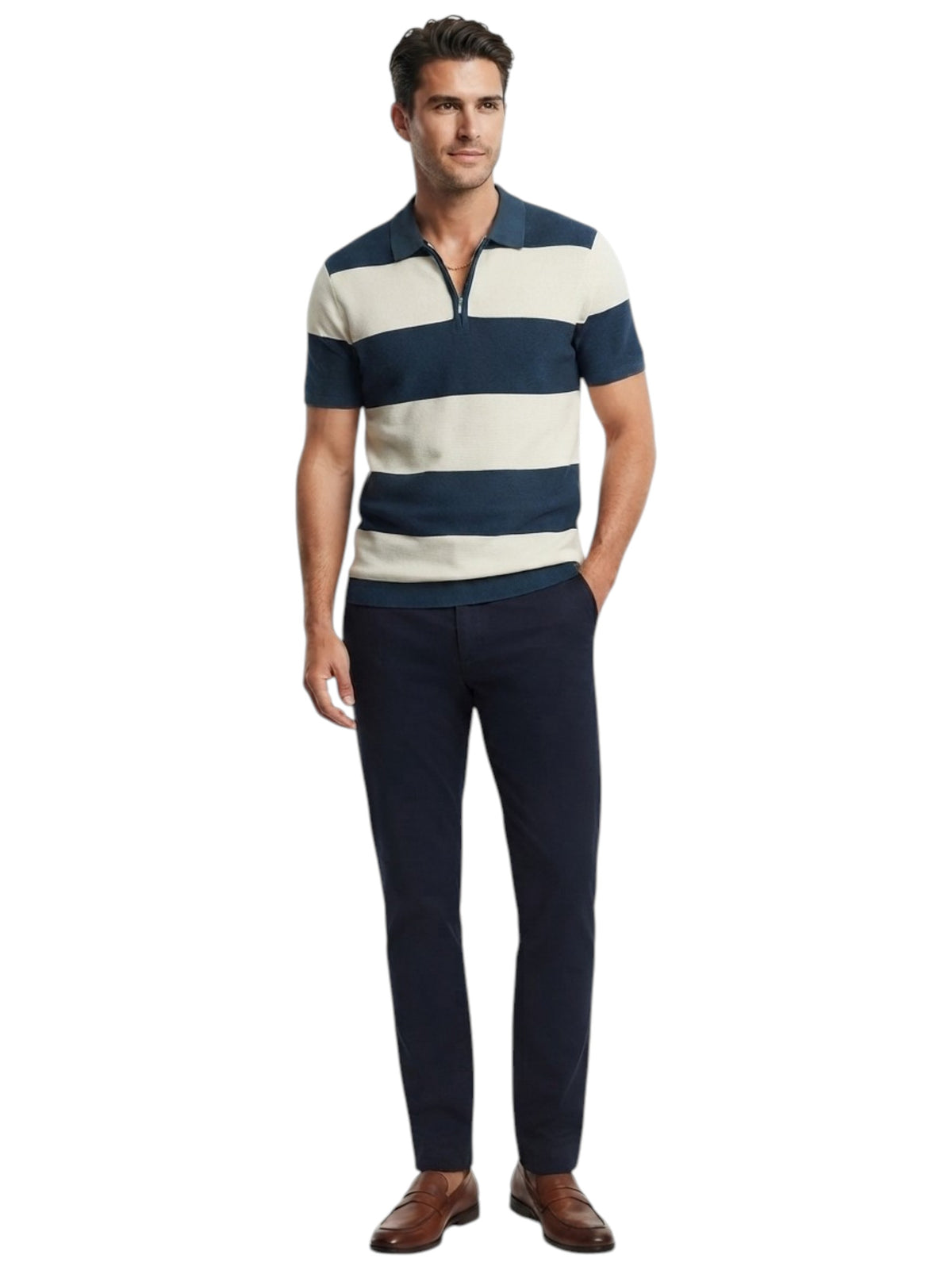 Image for Men's Textured Polo Top,Multi