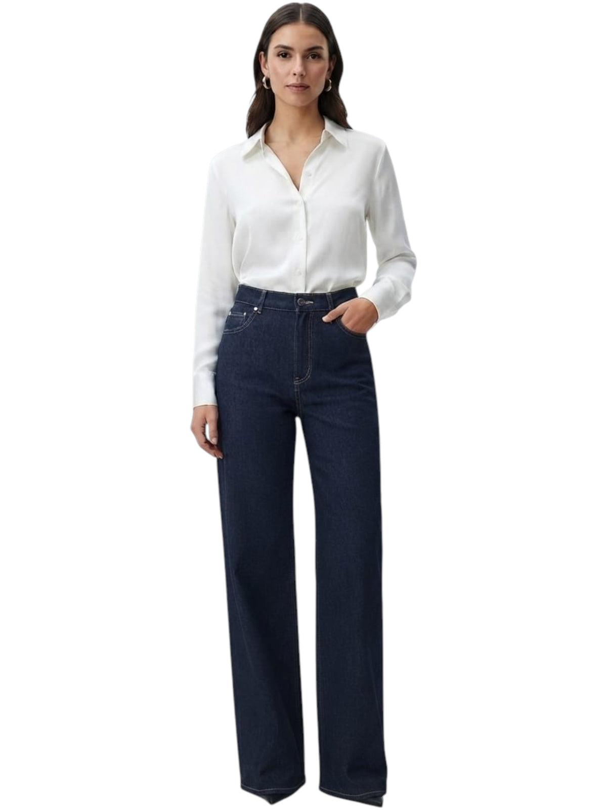 Image for Women's Plain Jeans,Dark Blue