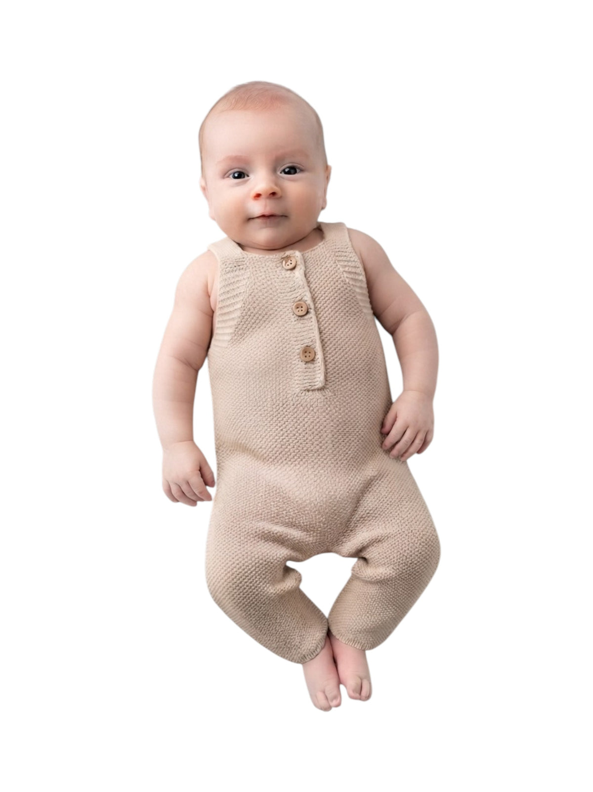Image for Kids Boy's Textured Jumpsuit,Beige