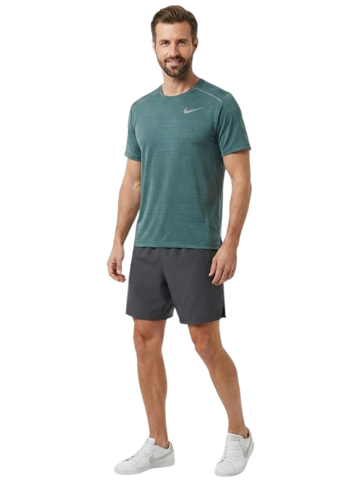 Image for Men's Brand Logo Printed Sport Top,Dark Mint