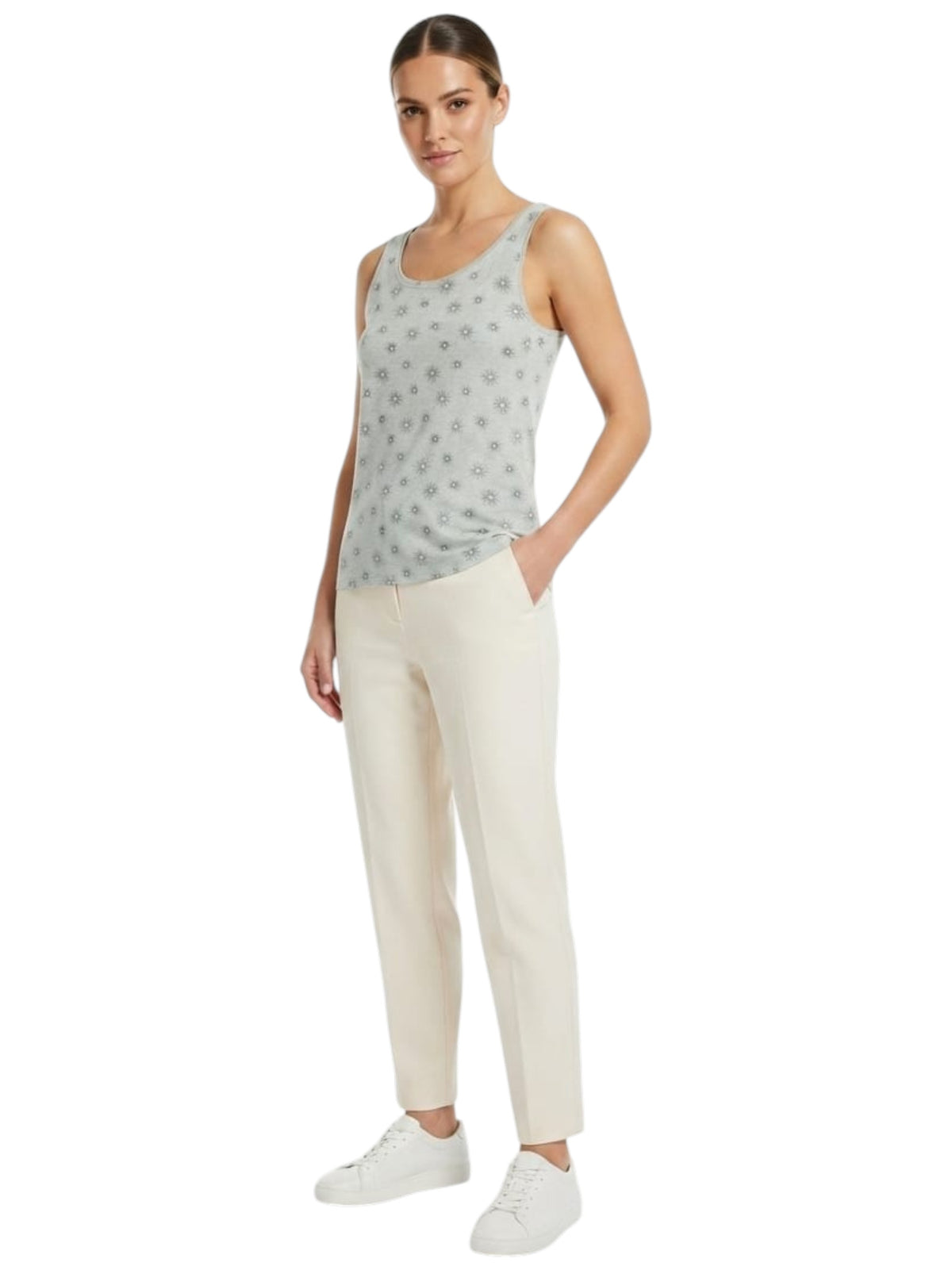 Image for Women's Printed Top,Mint Green