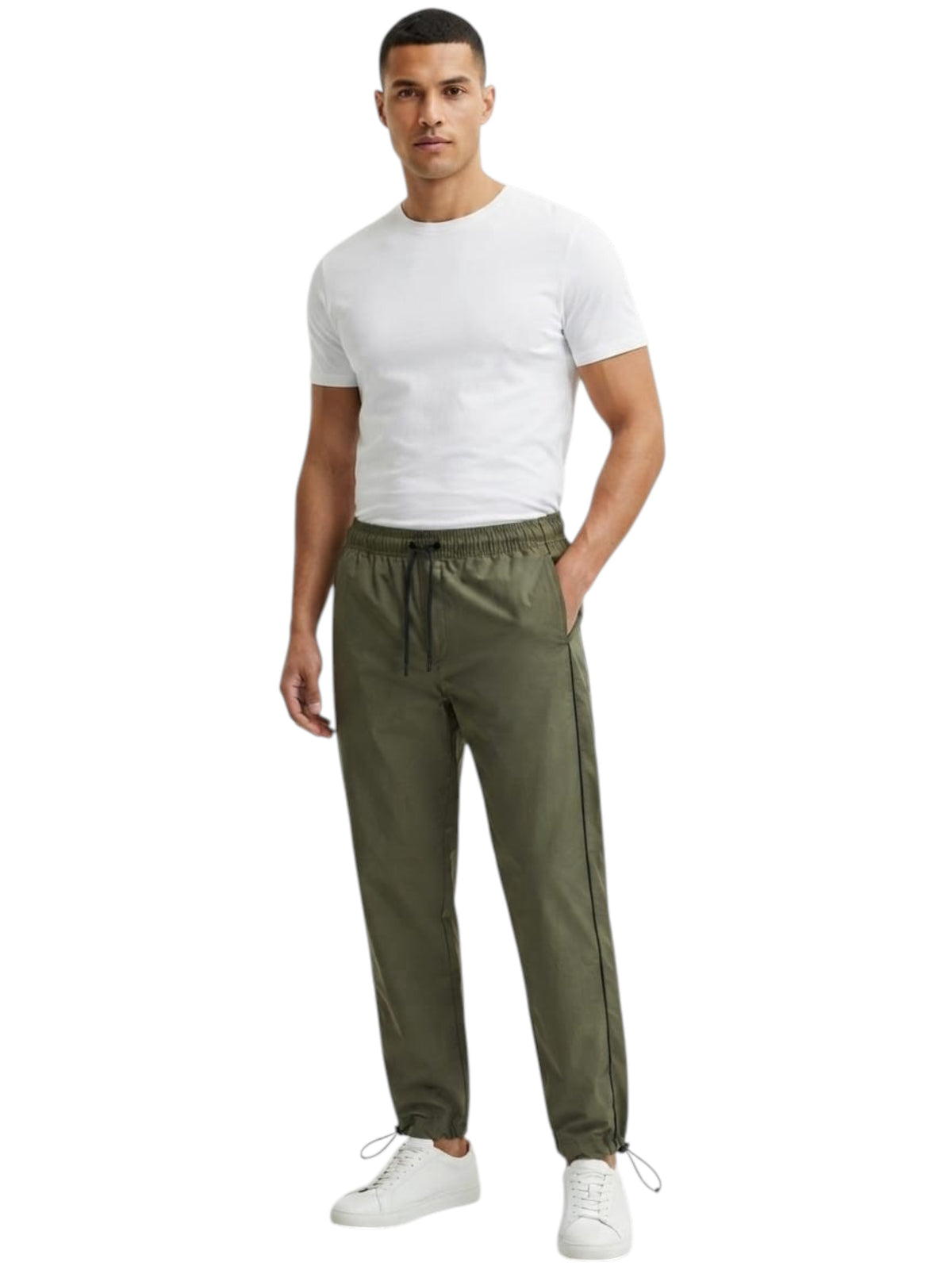 Image for Men's Plain Solid Pant,Olive