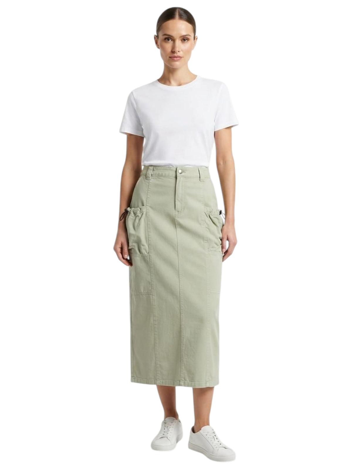 Image for Women's Plain Skirt,Light Olive