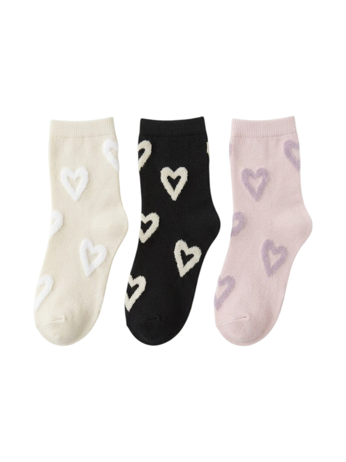 Image for Women's 3 Pairs Printed Crew Socks,Multi
