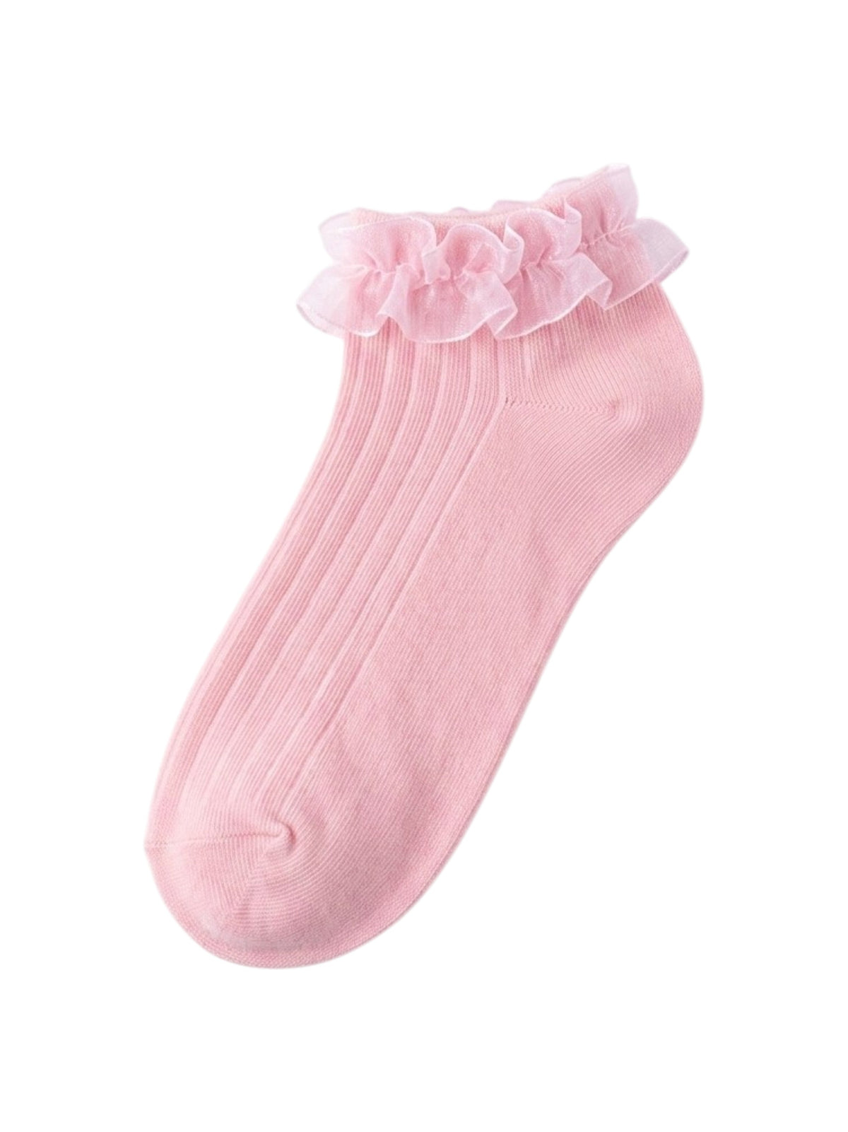 Image for Kids Girls 1 Pair Ribbed Ankle Socks,Pink
