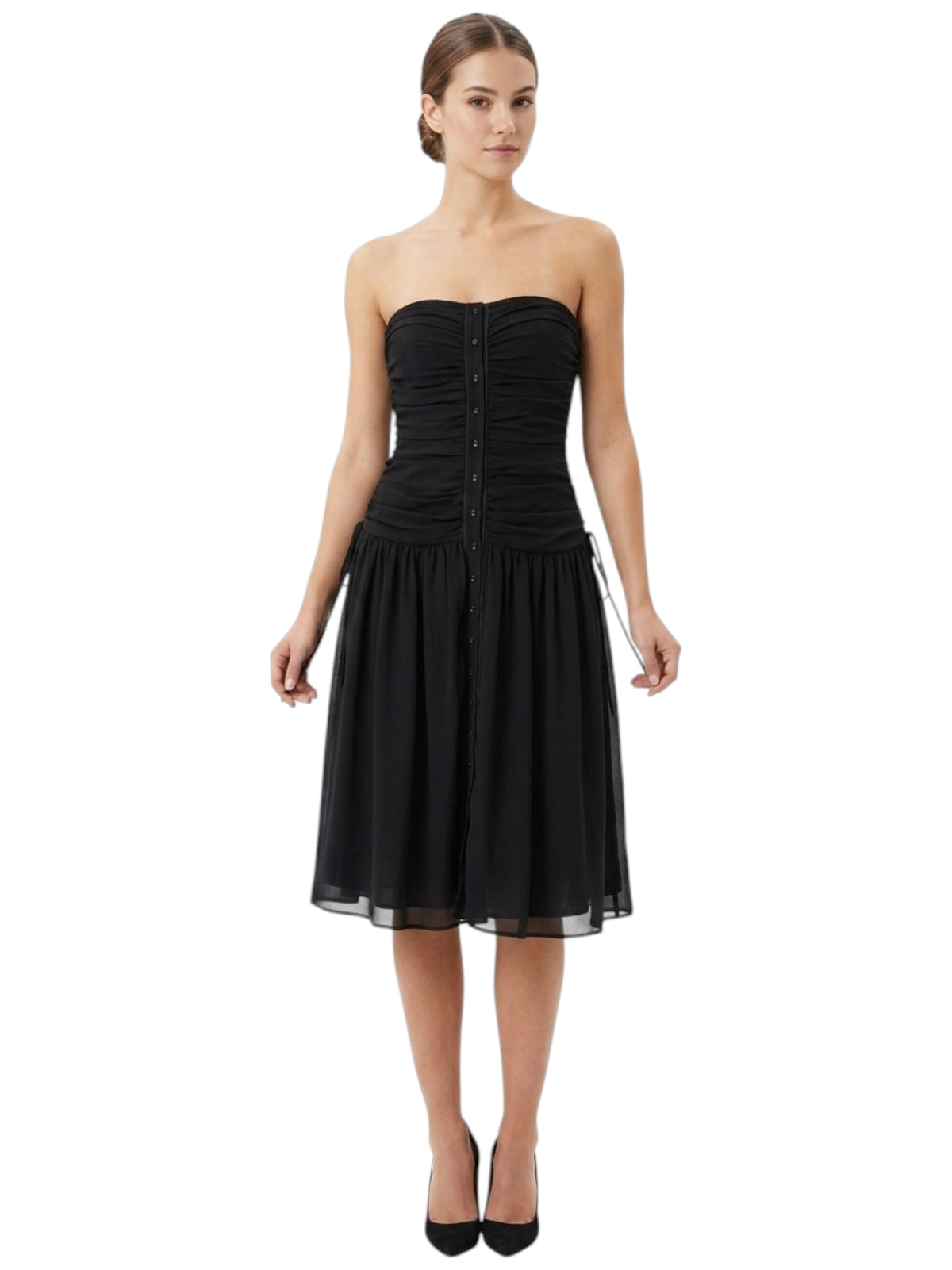 Image for Women's Plain Solid Dress,Black