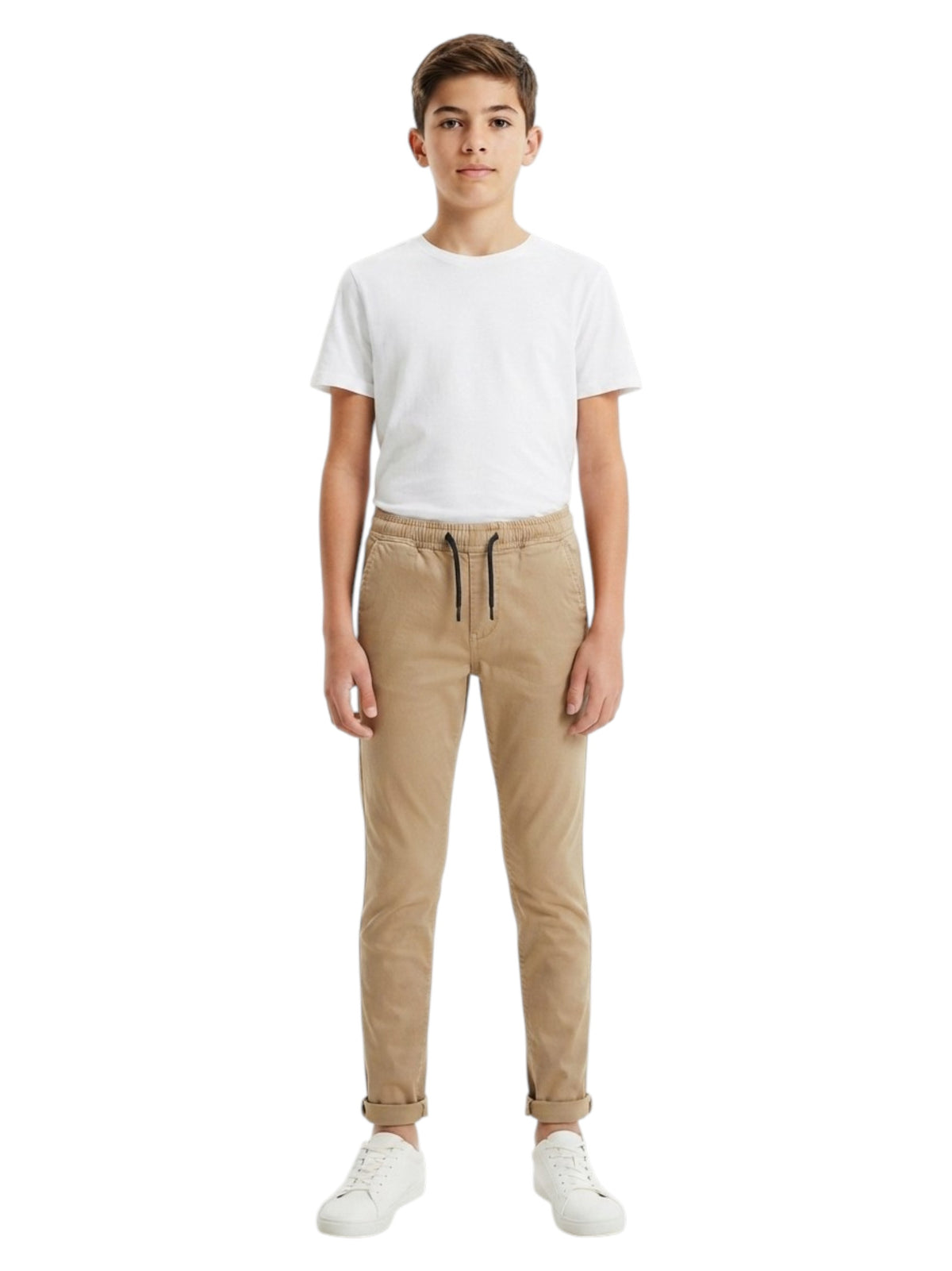 Image for Kids Boy's Plain Solid Pant,Dark Beige