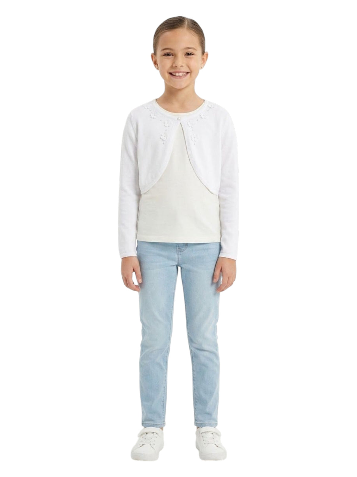 Image for Kids Girl's Plain Cardigan,White