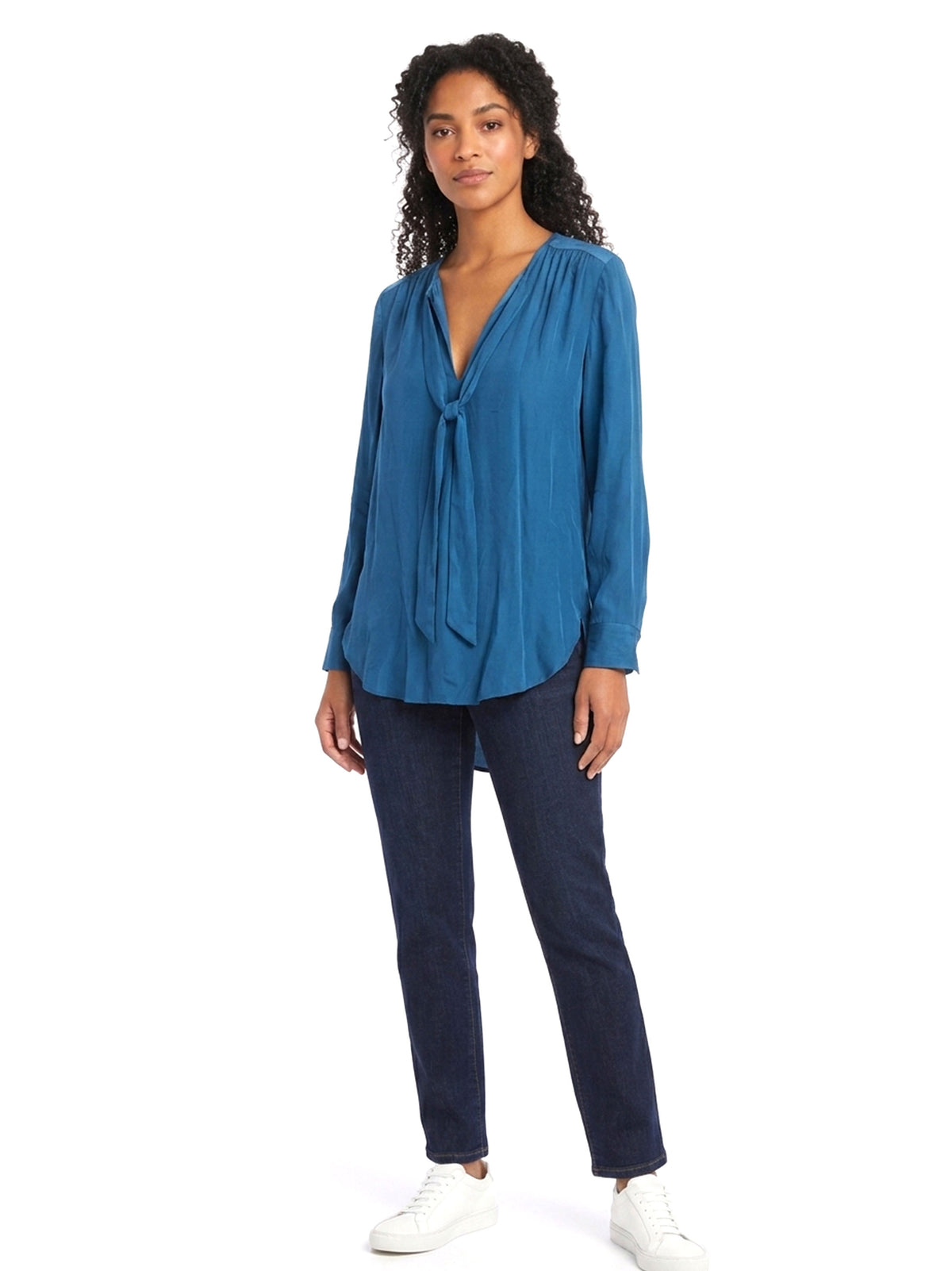 Image for Women's Plain Solid Top,Dark Turquoise
