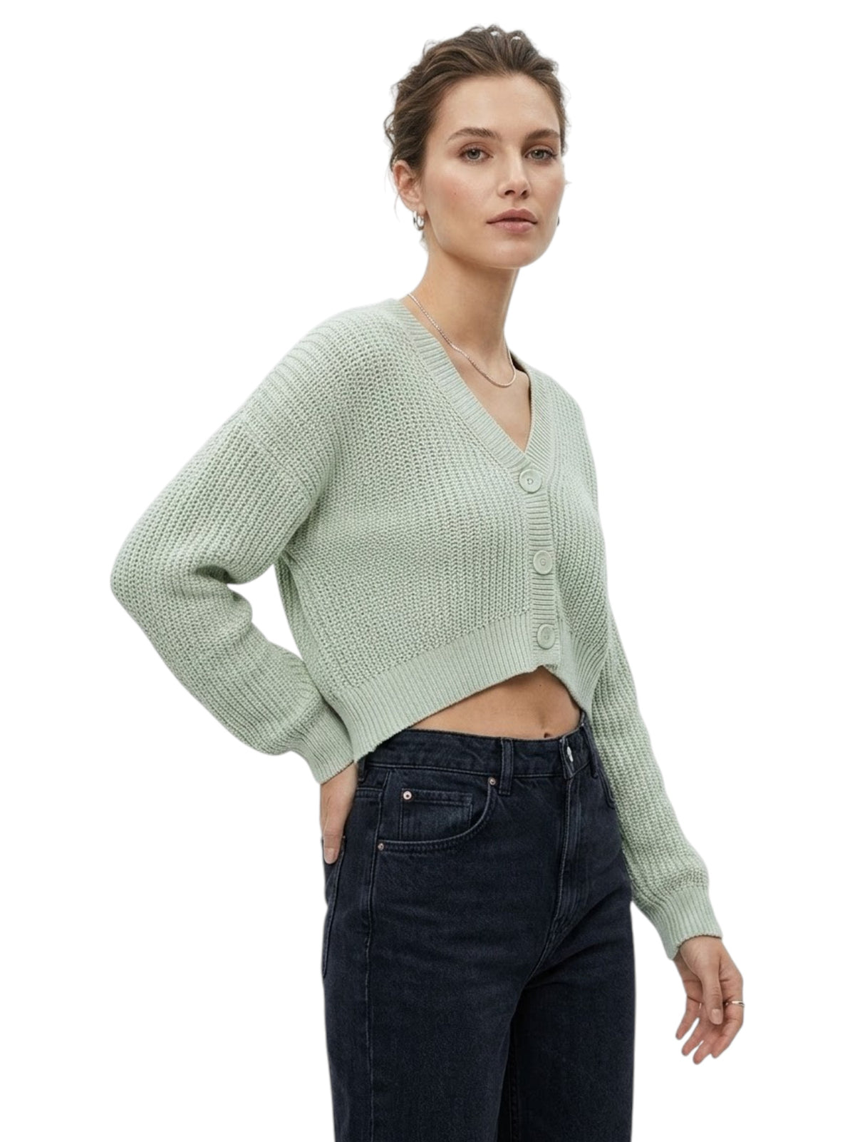 Image for Women's Knitted Cardigan,Mint Green