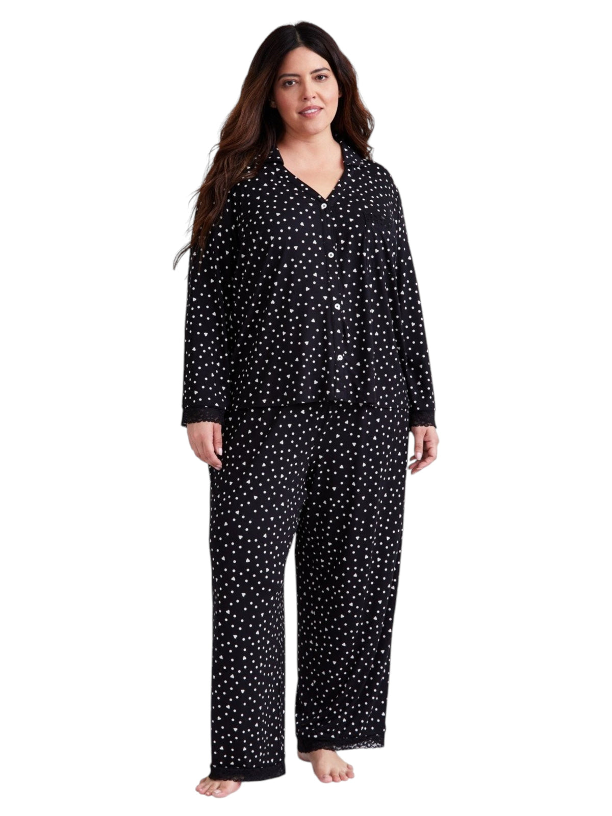Image for Women's Printed Sleepwear Set 2Pieces,Black