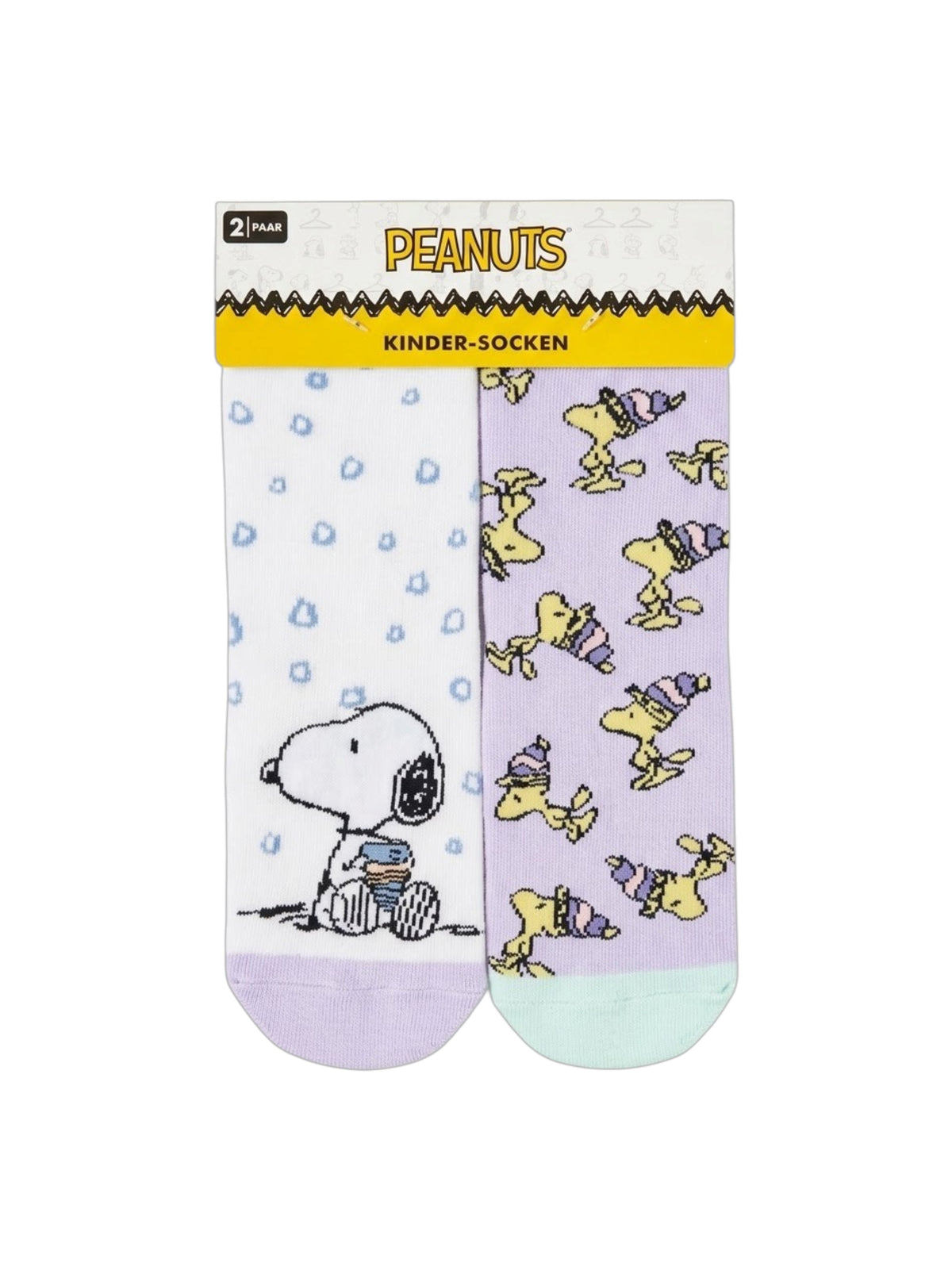 Image for Kids Girl's Set 2 Pcs Printed Thin Socks,White/Mauve