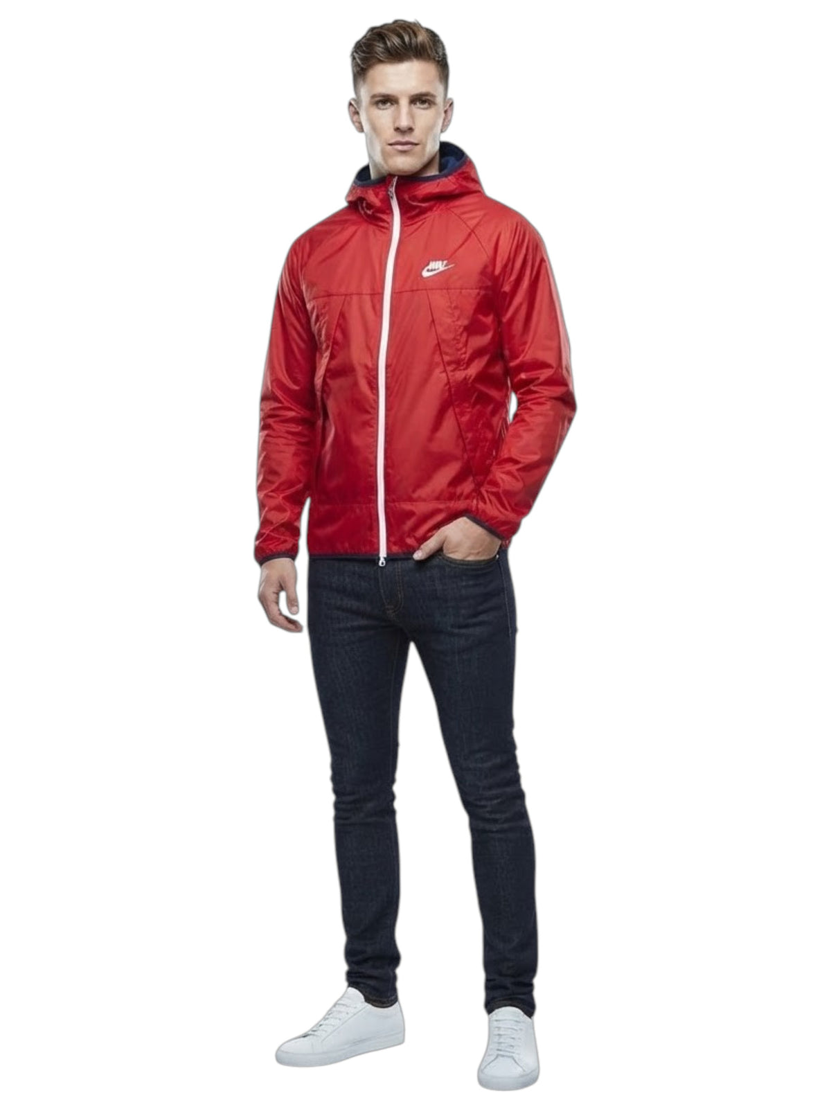 Image for Men's Brand Logo Printed Sport Jacket,Red