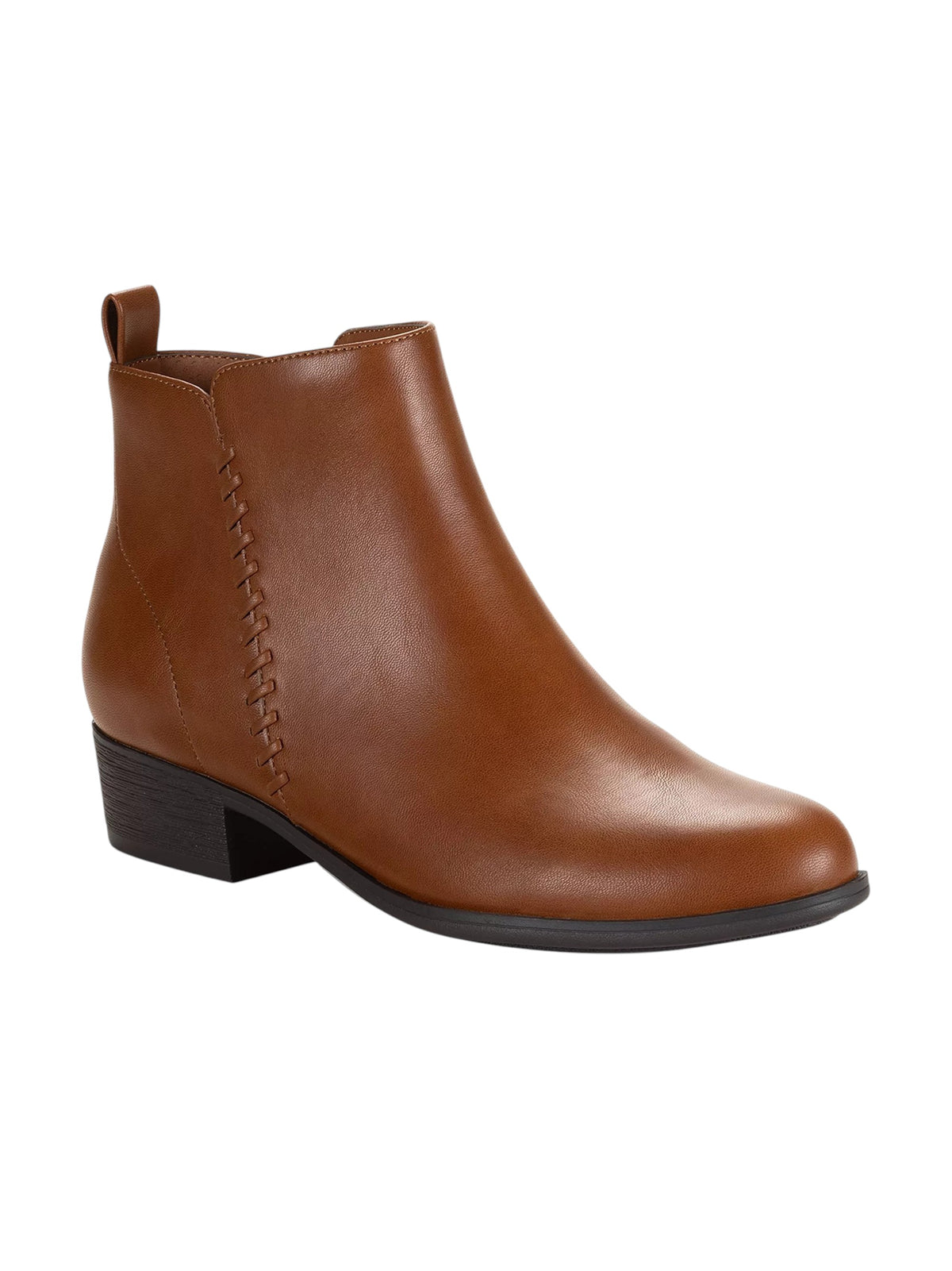 Image for Women's Plain Leather Akle Boots,Brown