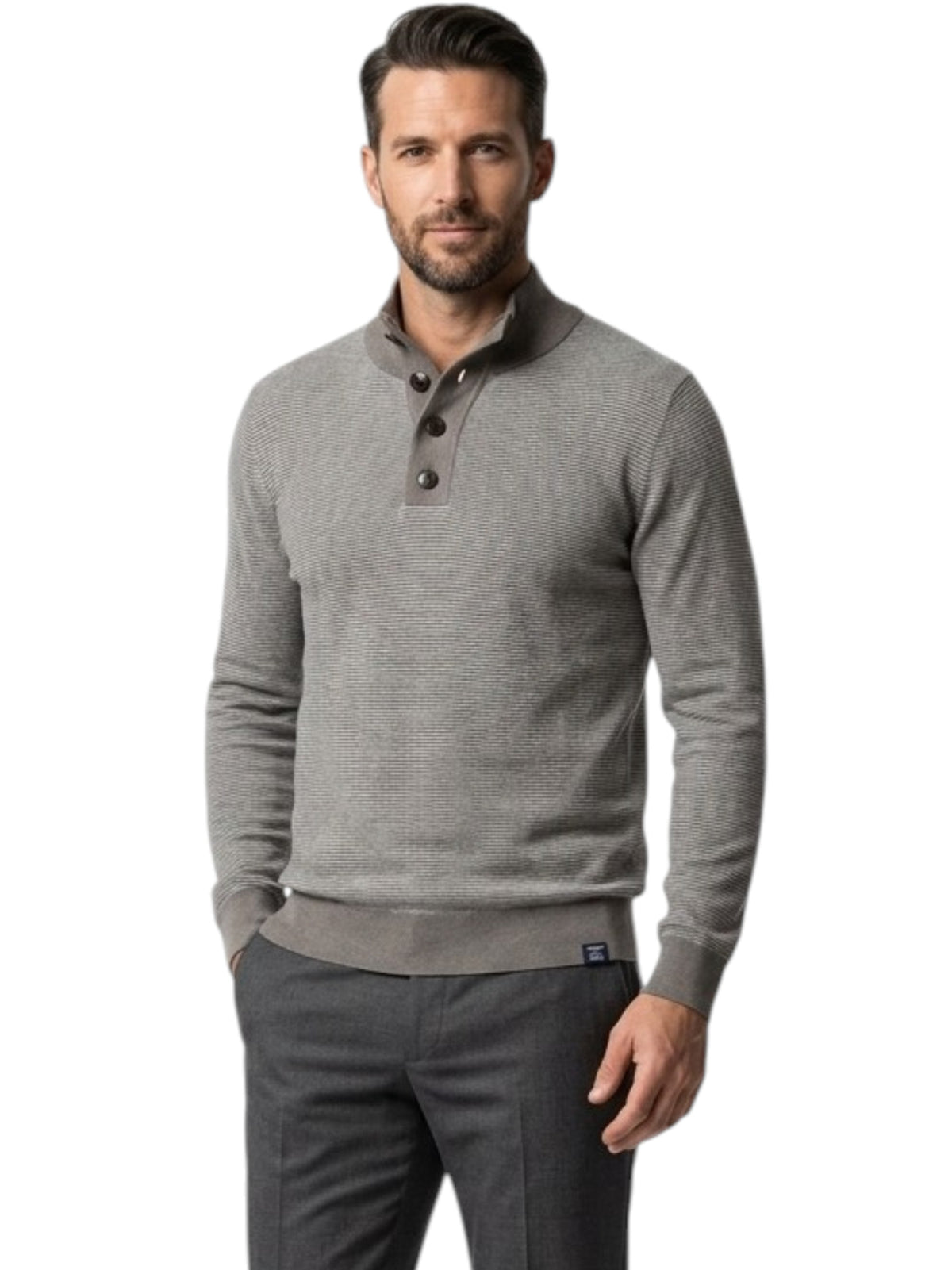 Image for Men's Plain Knit Top,Grey