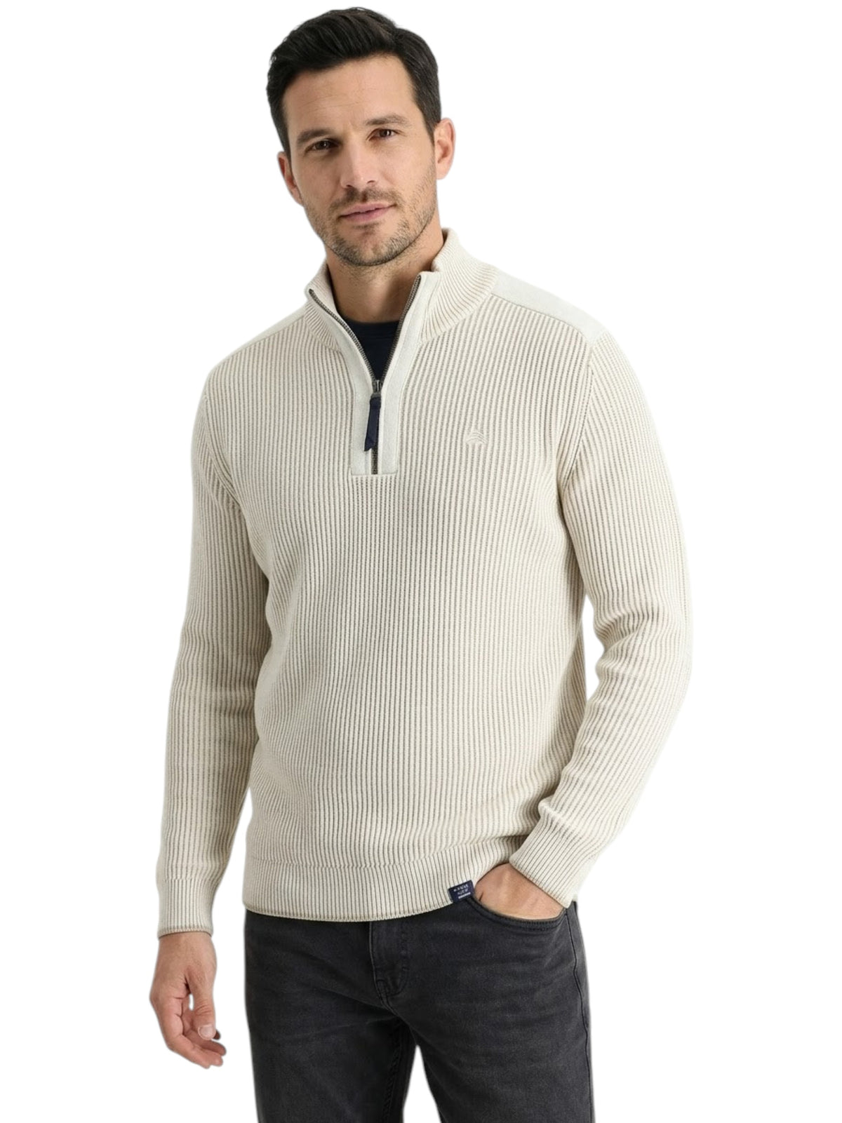 Image for Men's Ribbed Top,Beige