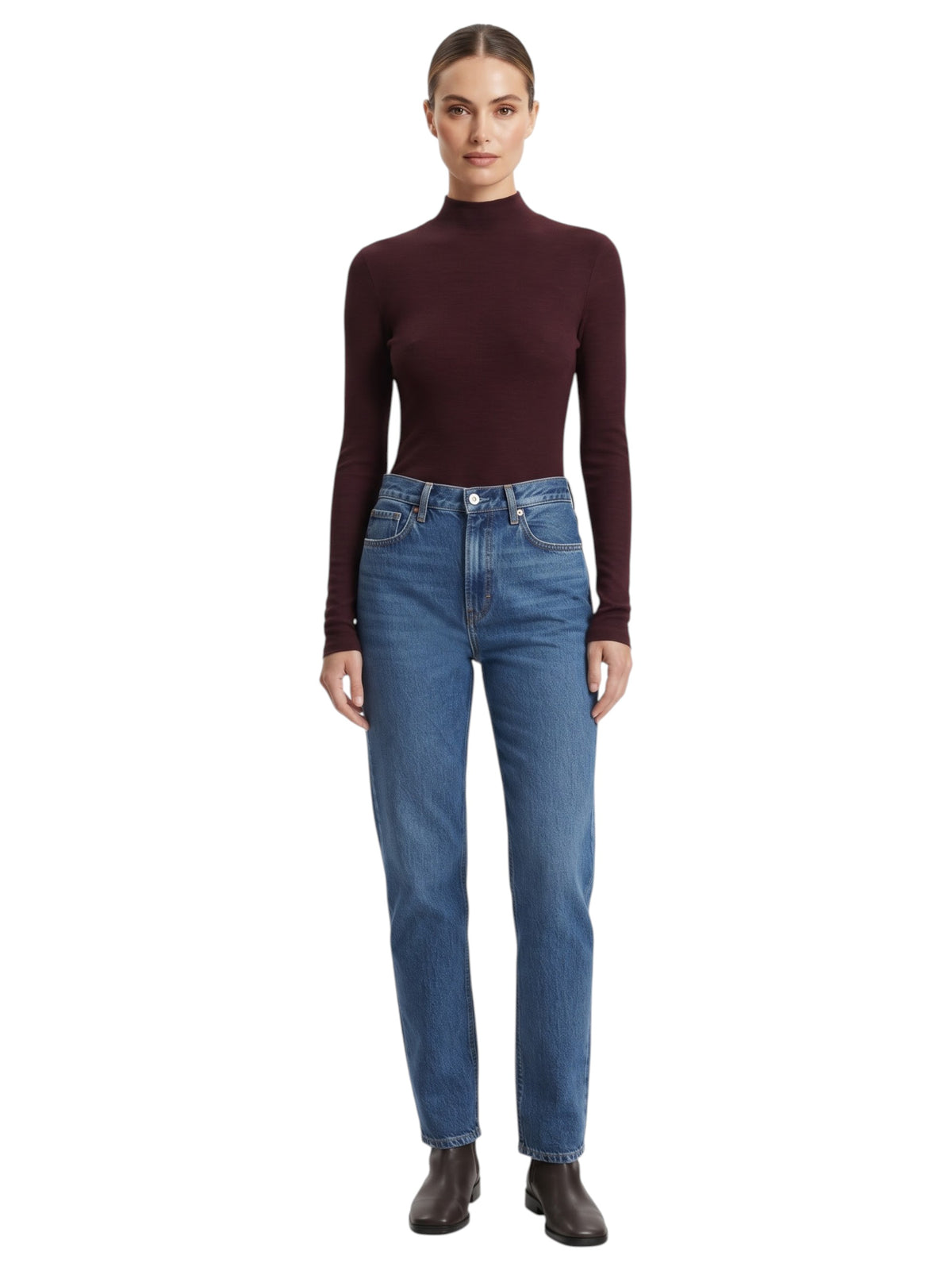 Image for Women's Plain Top,Burgundy