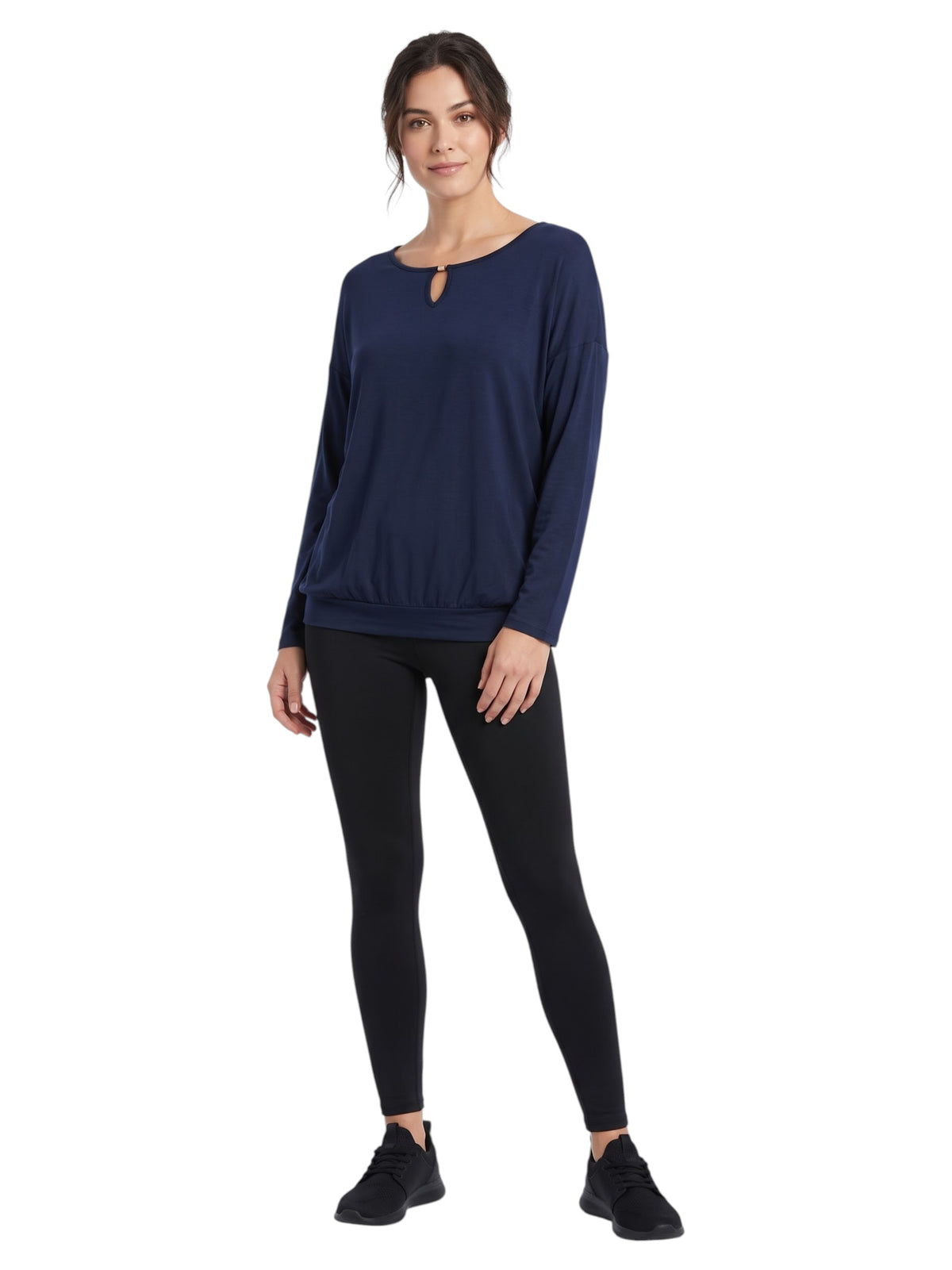 Image for Women's Plain Casual Top,Navy Blue