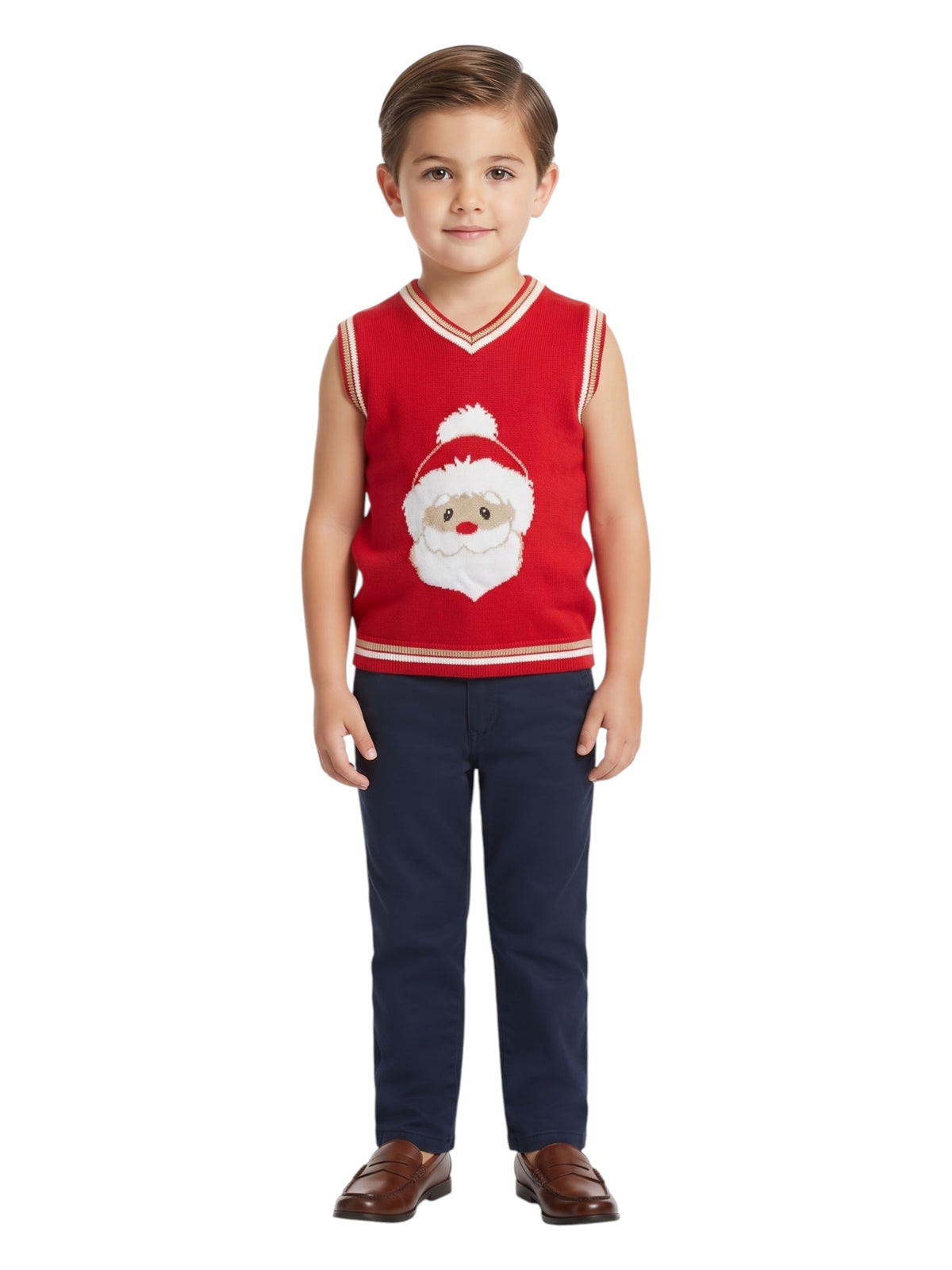 Image for Kids Boy Printed Sweater,Red