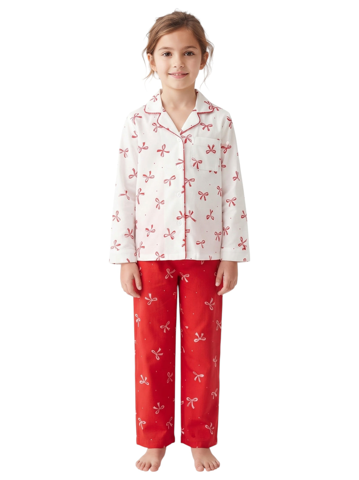 Image for Kids Girl Printed Sleepwear Pants,Red