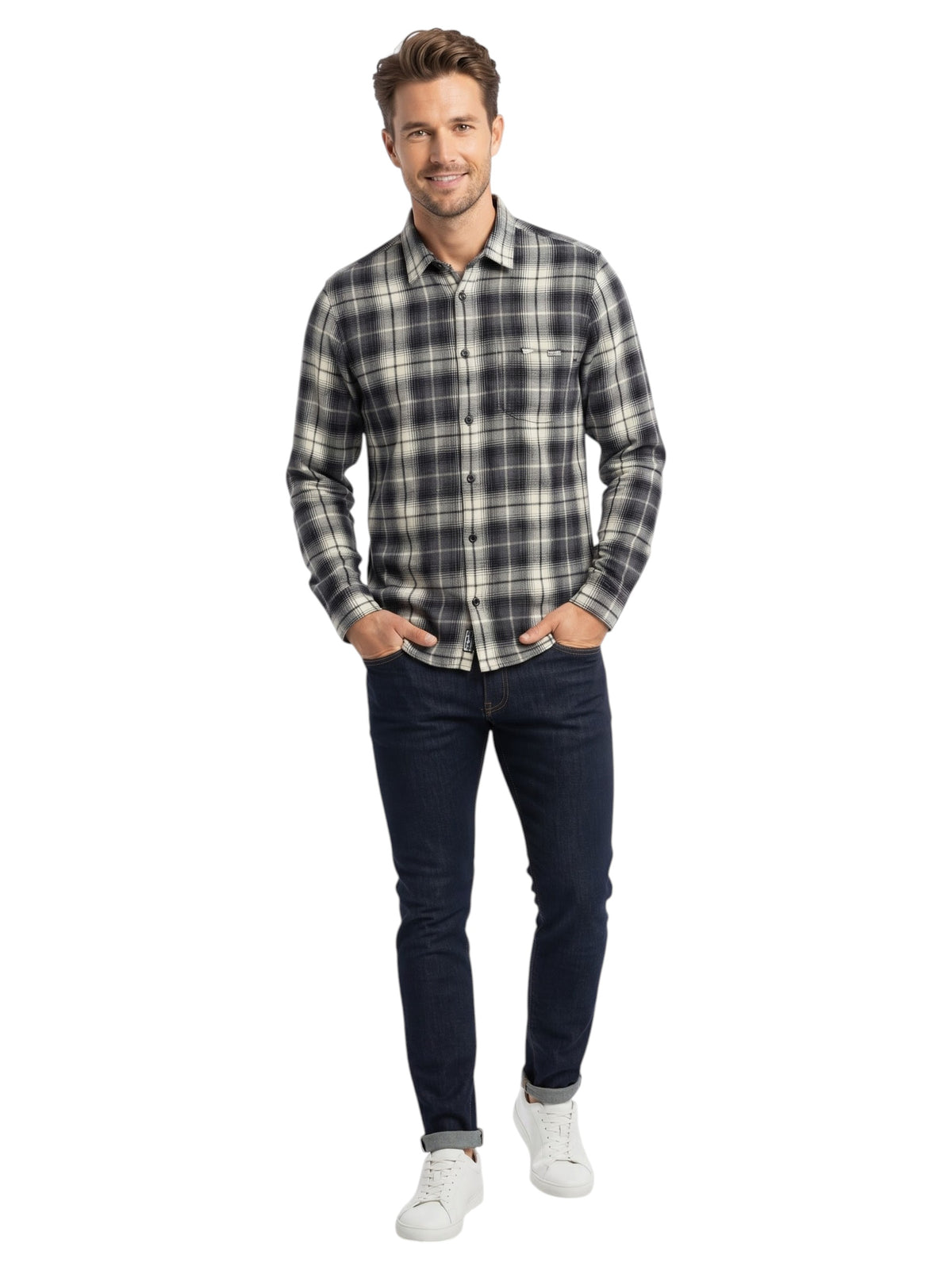 Image for Men's Plaid Dress Shirt,Multi