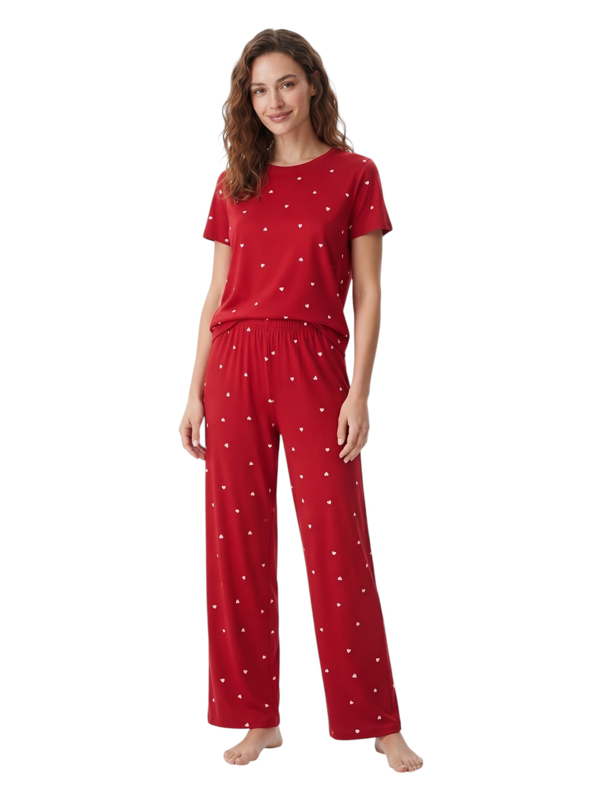 Image for Women's Printed SleepWear Pants,Red
