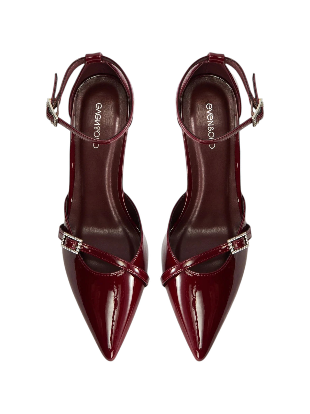 Women's Plain Heeled Shoes,Maroon
