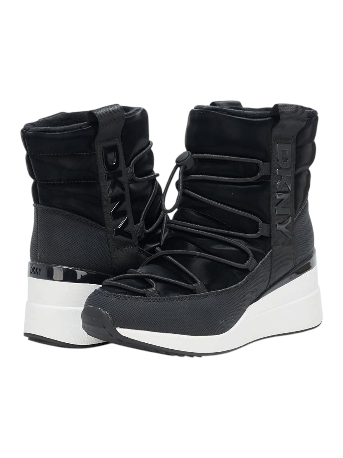 DKNY Women's Perla Wedge Boots,Black