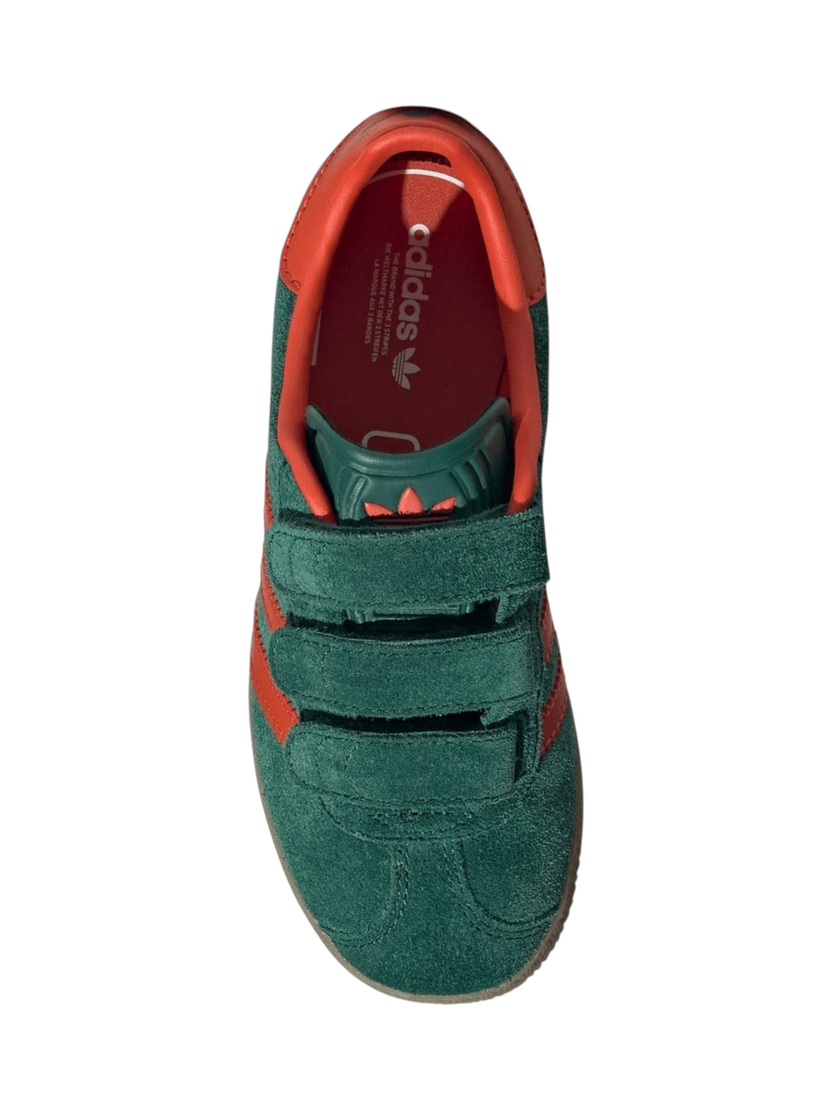 Adidas Gazelle CF Kids Boy Shoes,Green/Orange