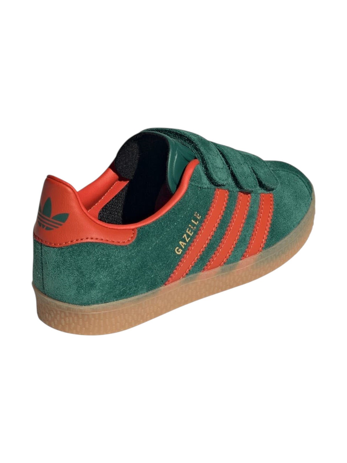 Adidas Gazelle CF Kids Boy Shoes,Green/Orange