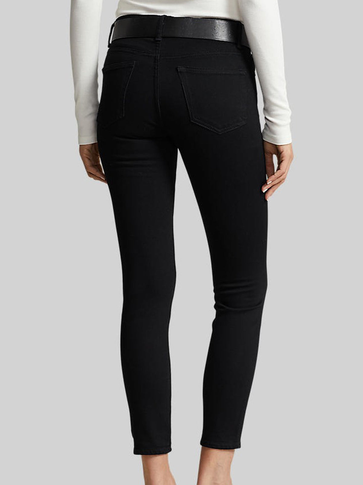 Women's Plain Skinny Jeans,Black