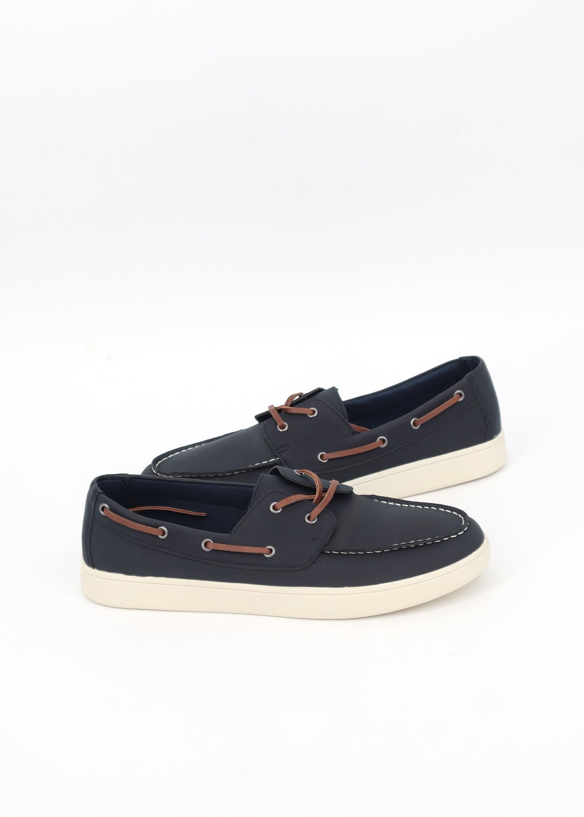 Image for Men's Textured Flat Shoes,Navy