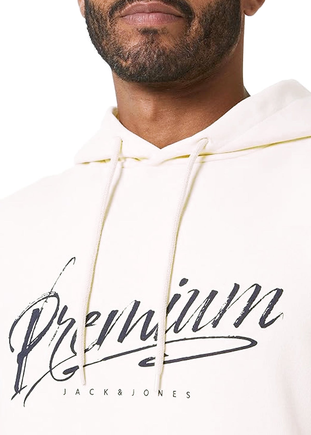 Men's Printed Hoodie,White
