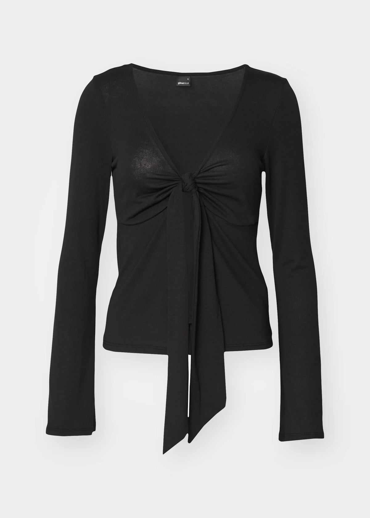 Women's Front Tie Top,Black