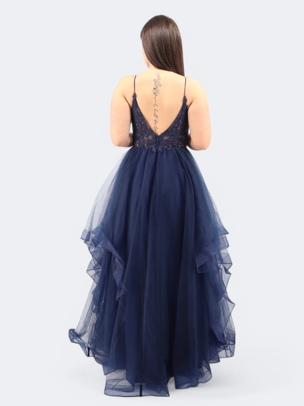 Women's Beads Lace Dress,Navy