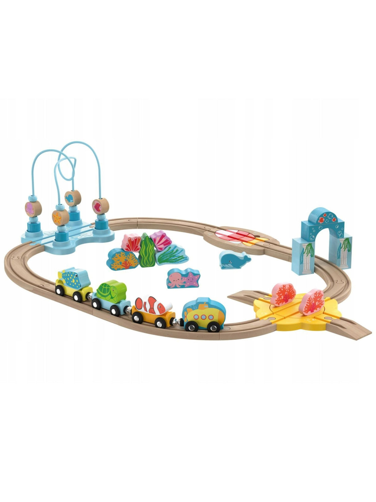 Wooden Montessori Train