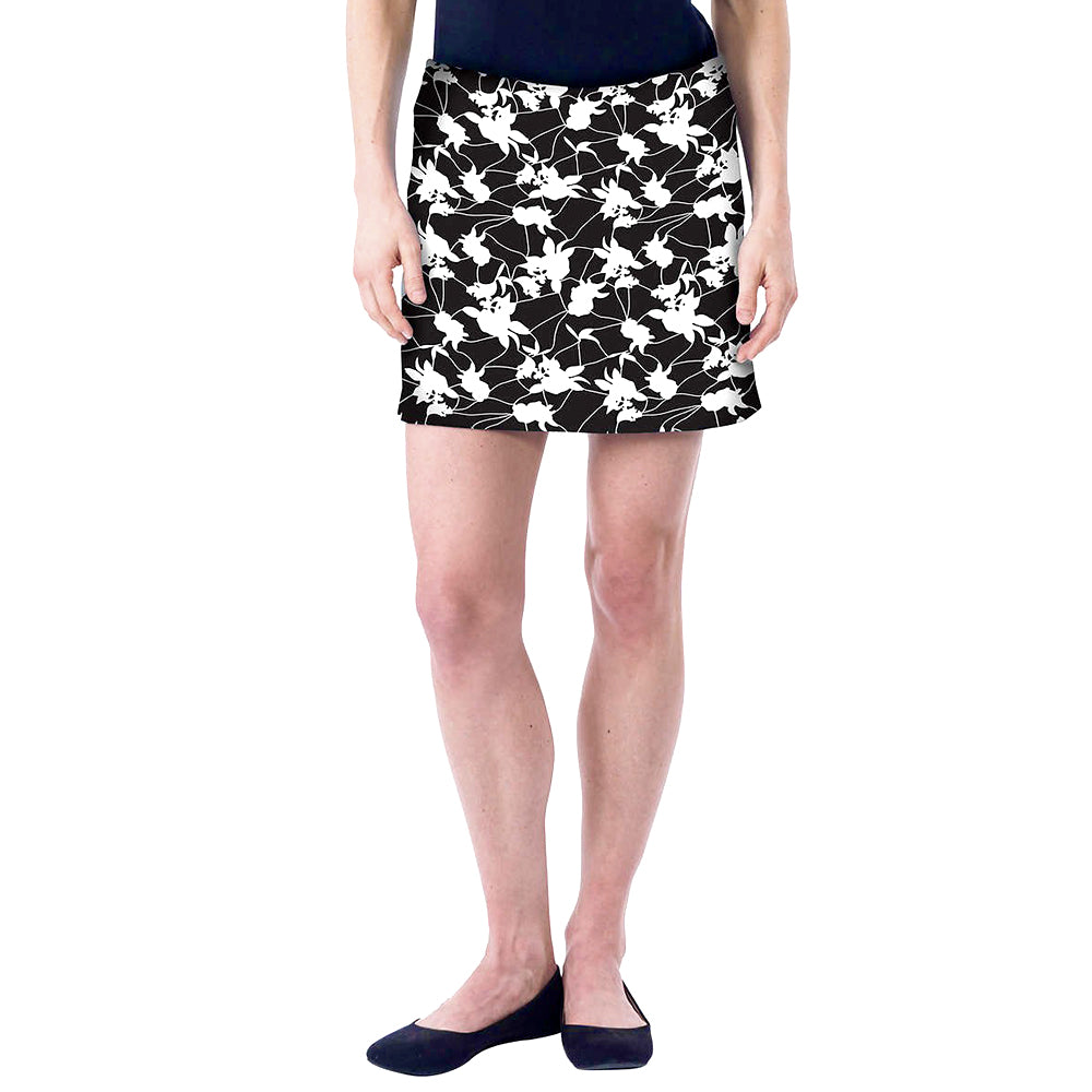 Image for Women's Floral Stretchy Skort,Black/White